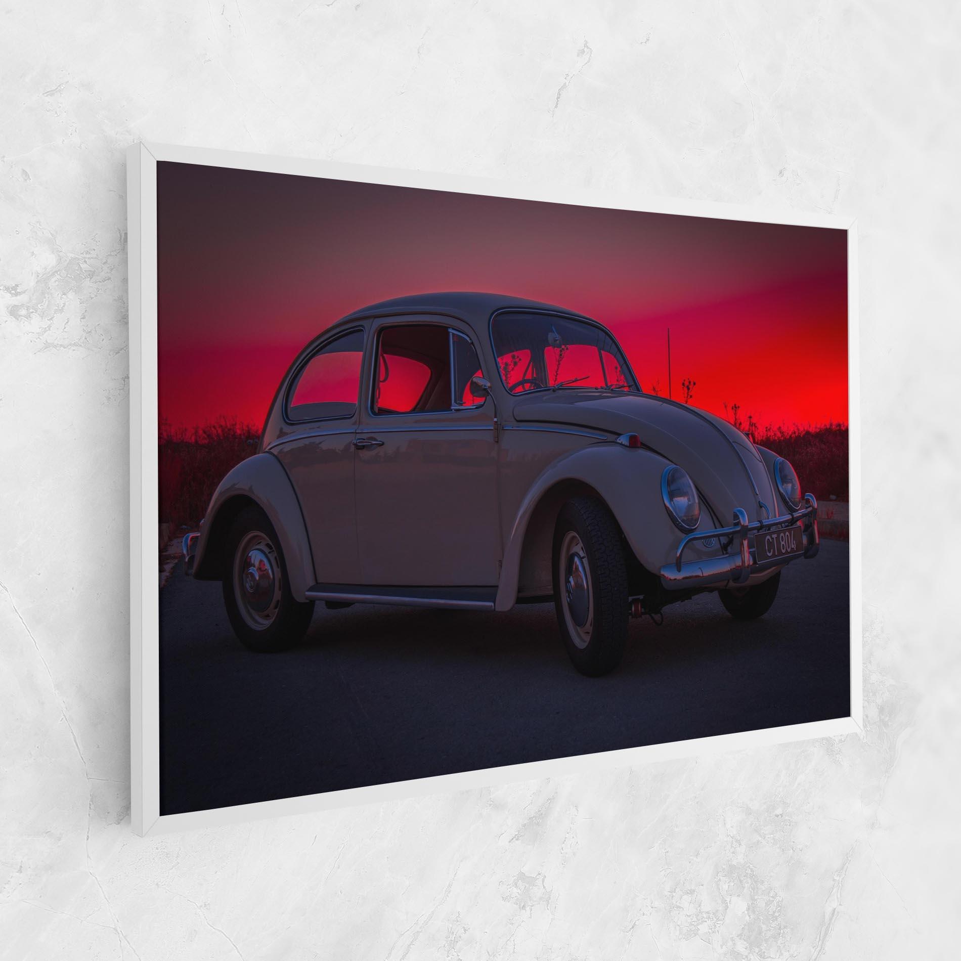 Vászonkép Old Car Sunset mockup 1