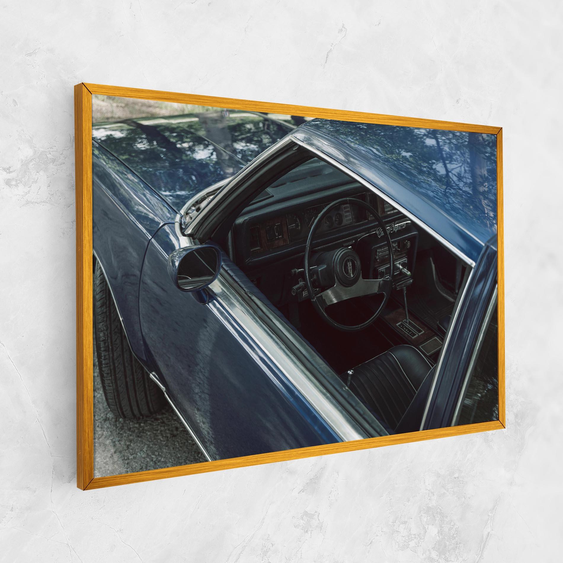 Vászonkép Old Blue Car mockup 1