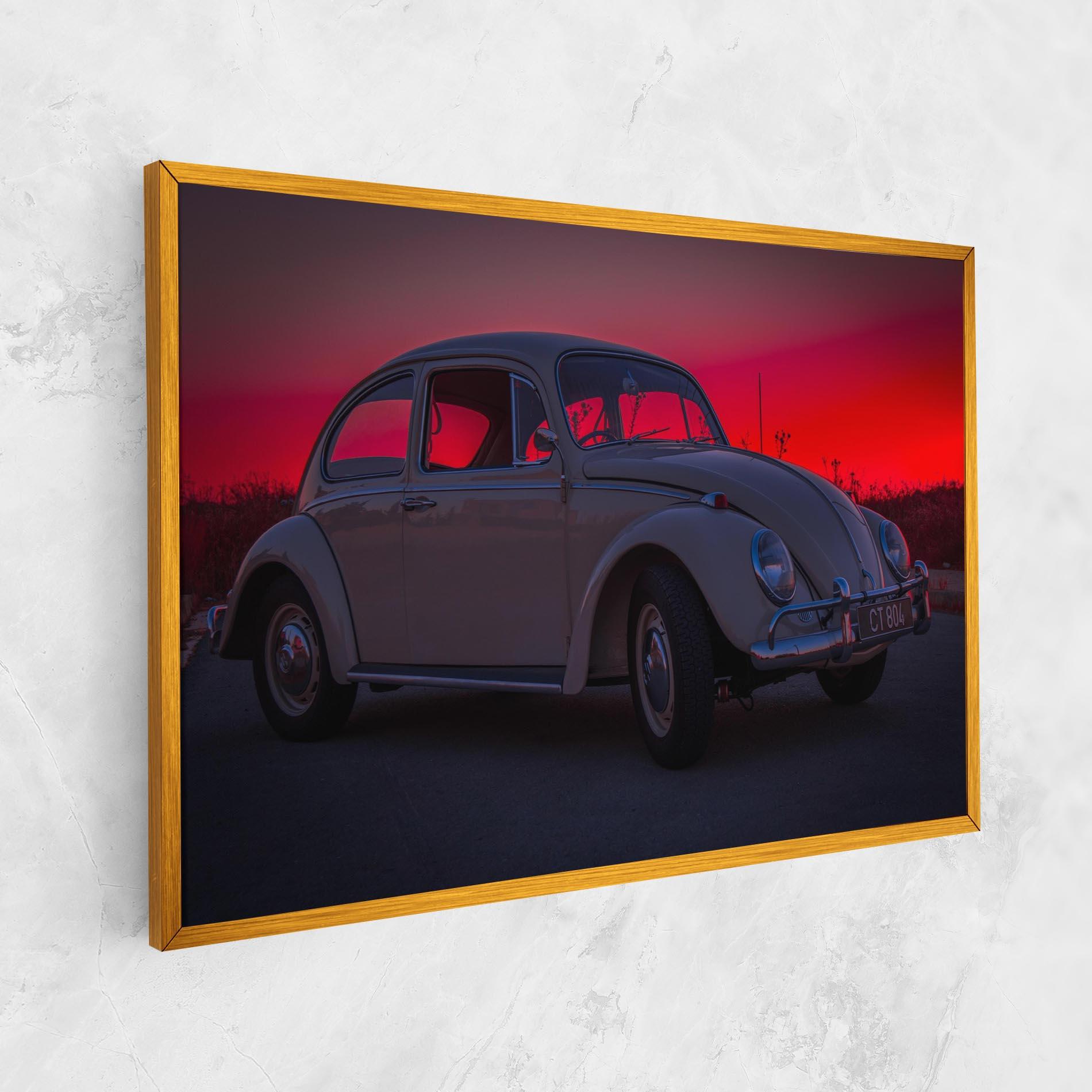Vászonkép Old Car Sunset mockup 1