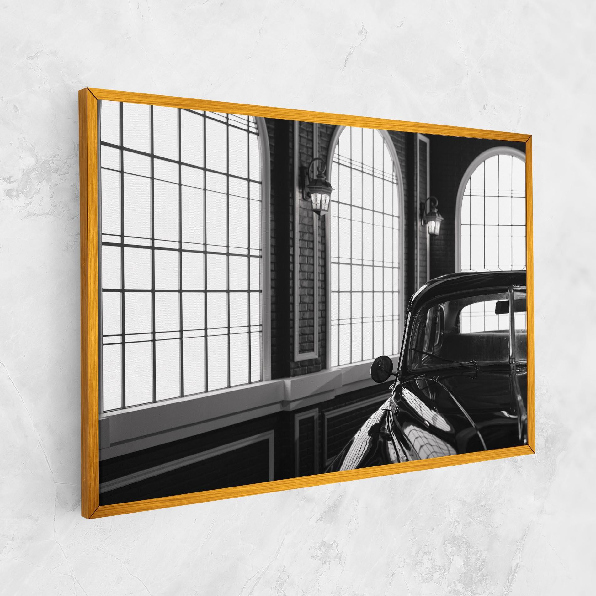 Vászonkép Window Old Car mockup 1