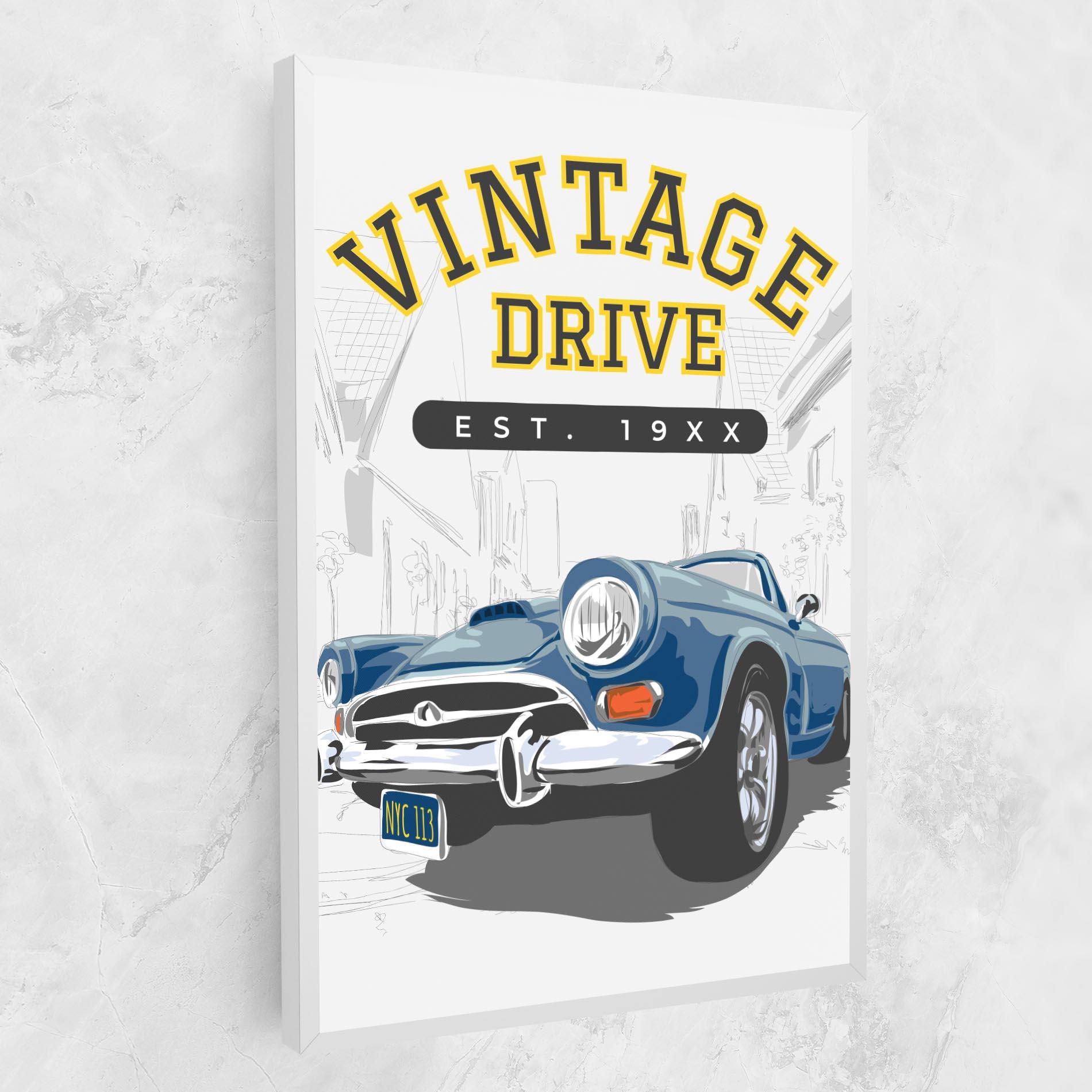 Vászonkép Vintage Drive mockup 1