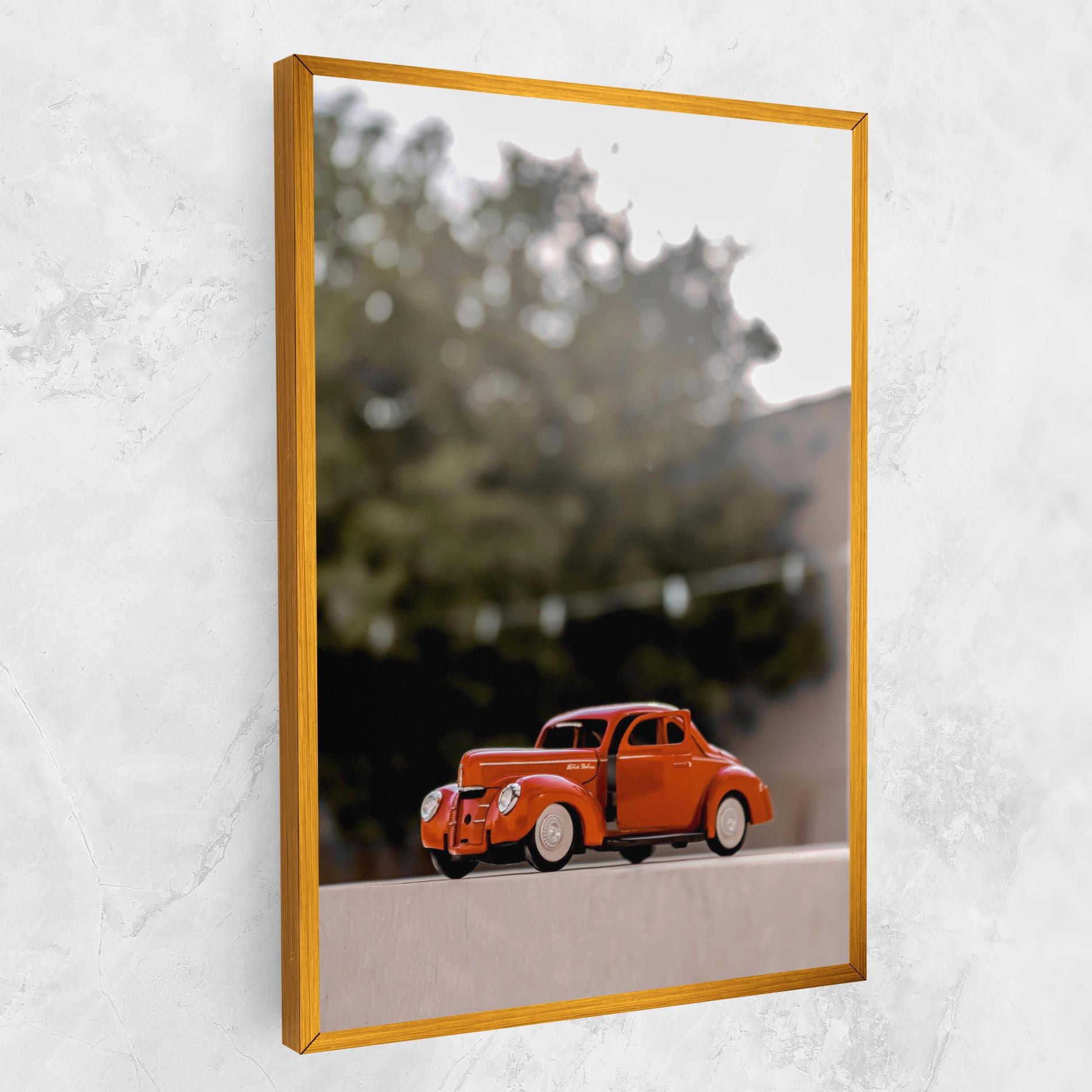 Vászonkép Orange Toy Car mockup 1