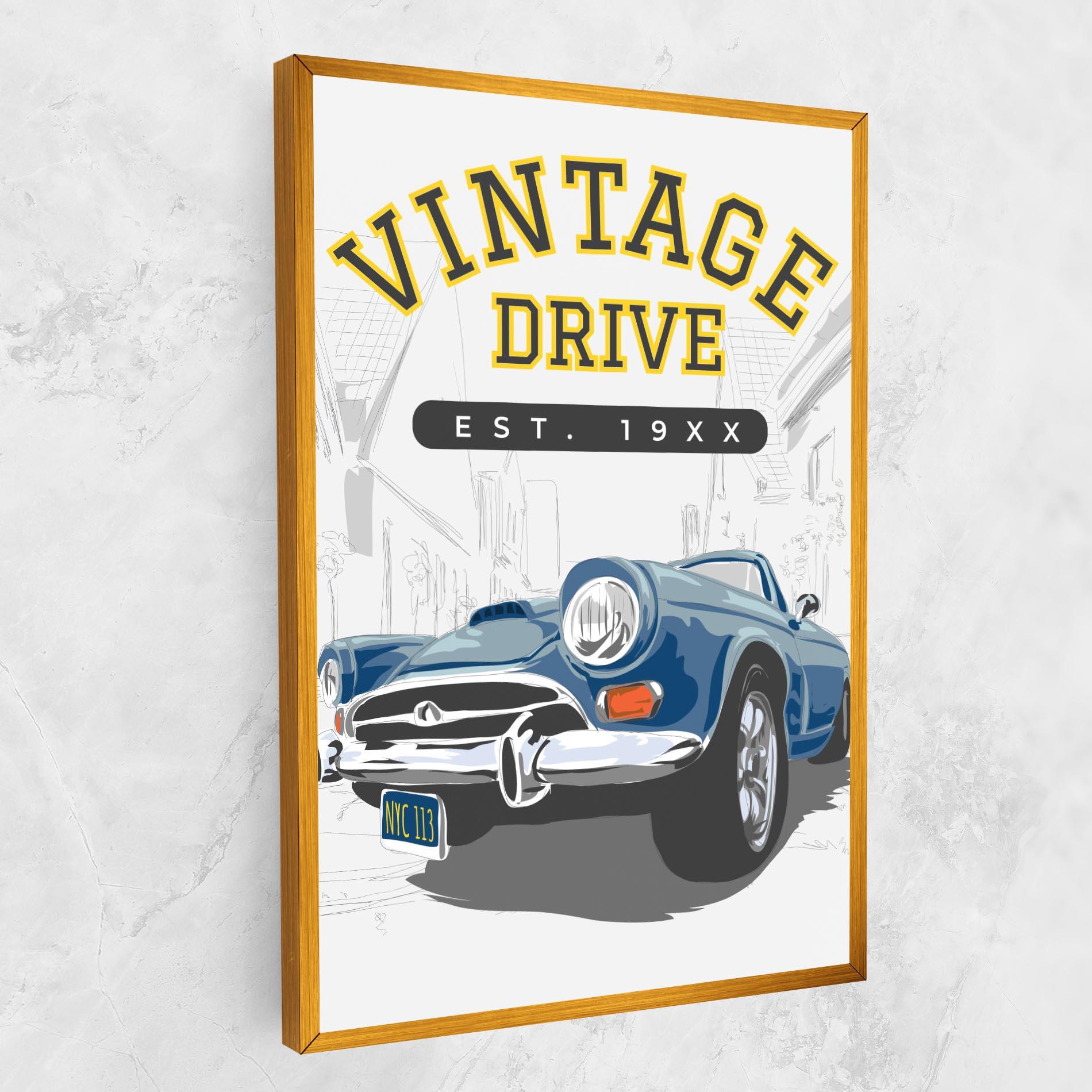 Vászonkép Vintage Drive mockup 1