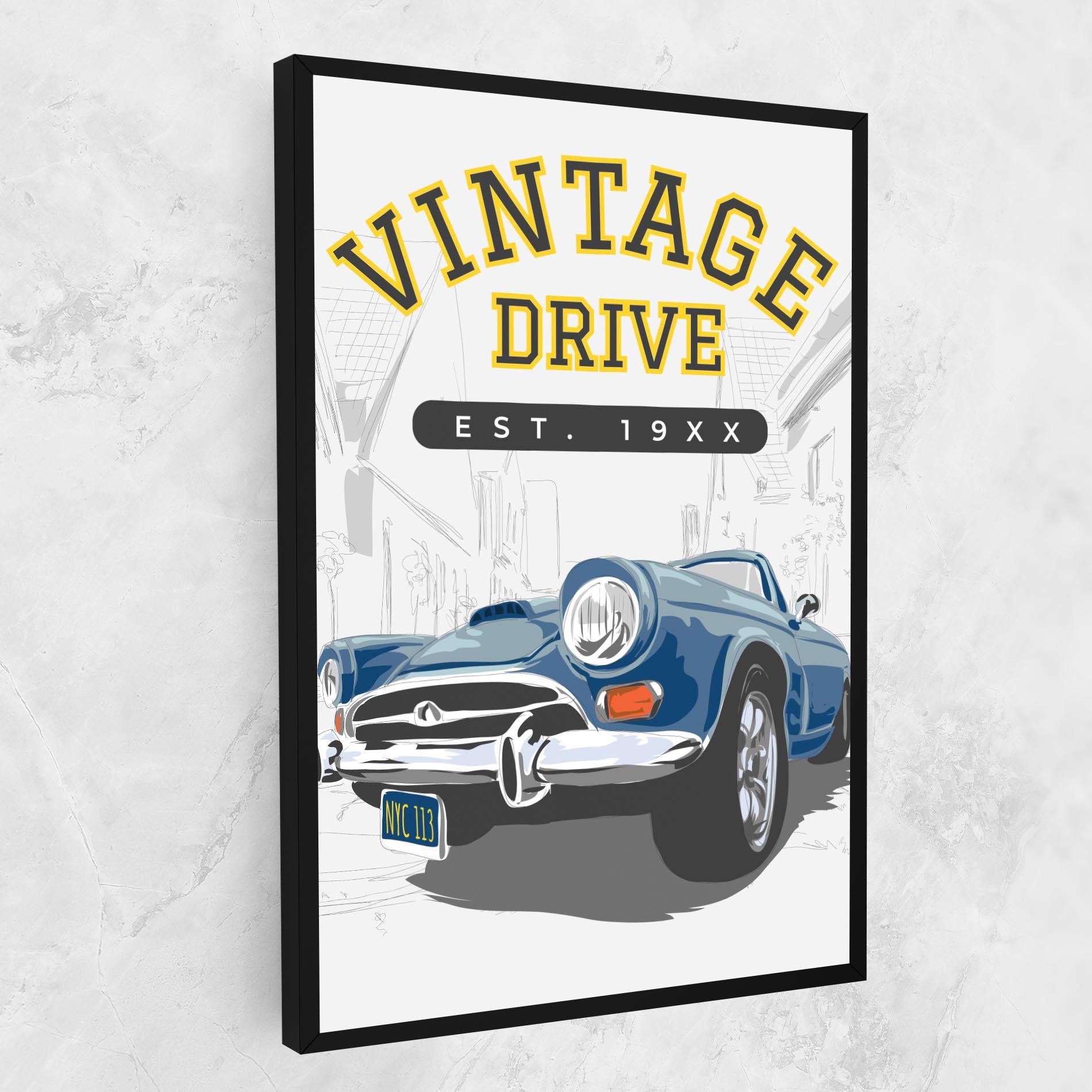 Vászonkép Vintage Drive mockup 1