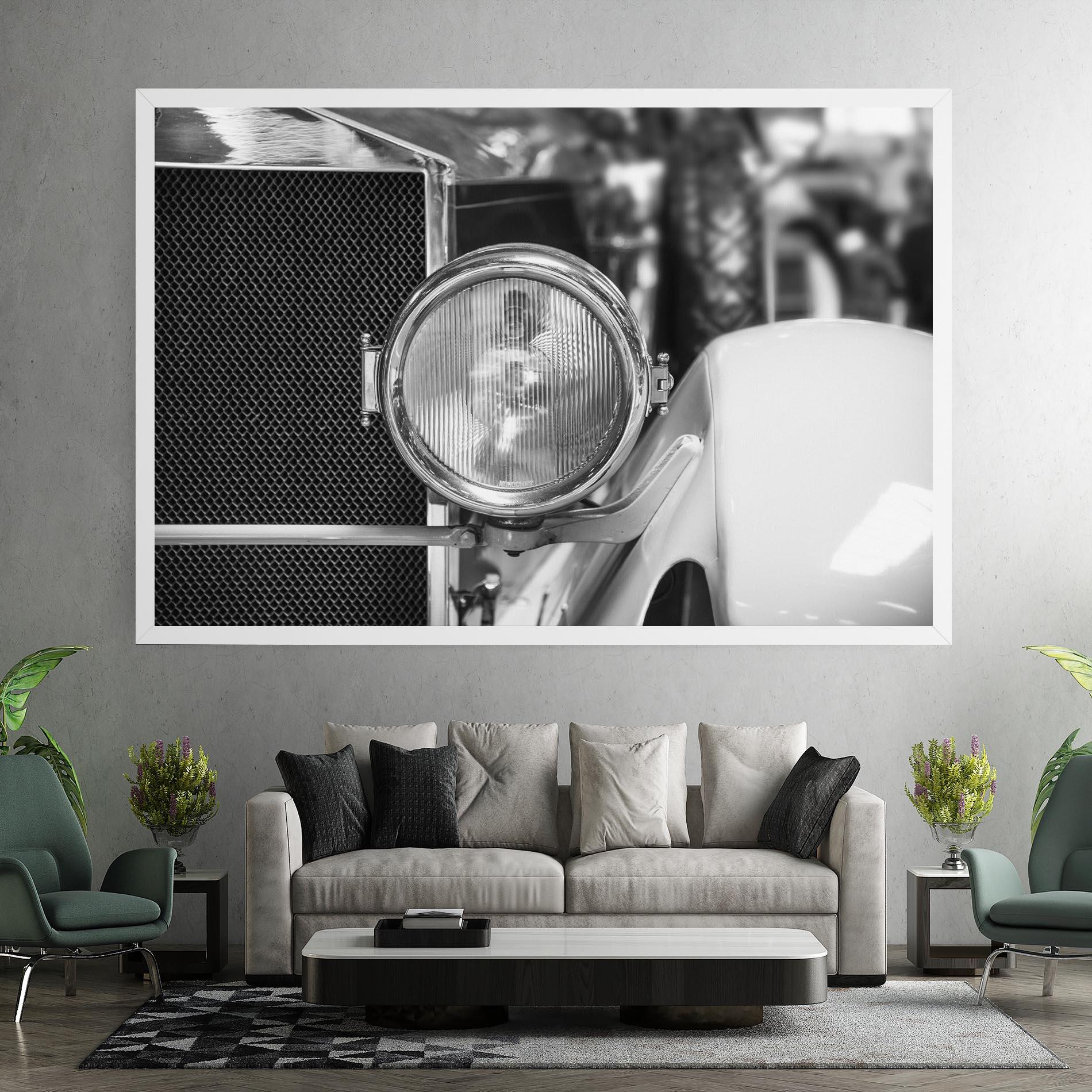 Vászonkép Closeup Grey Car mockup 7