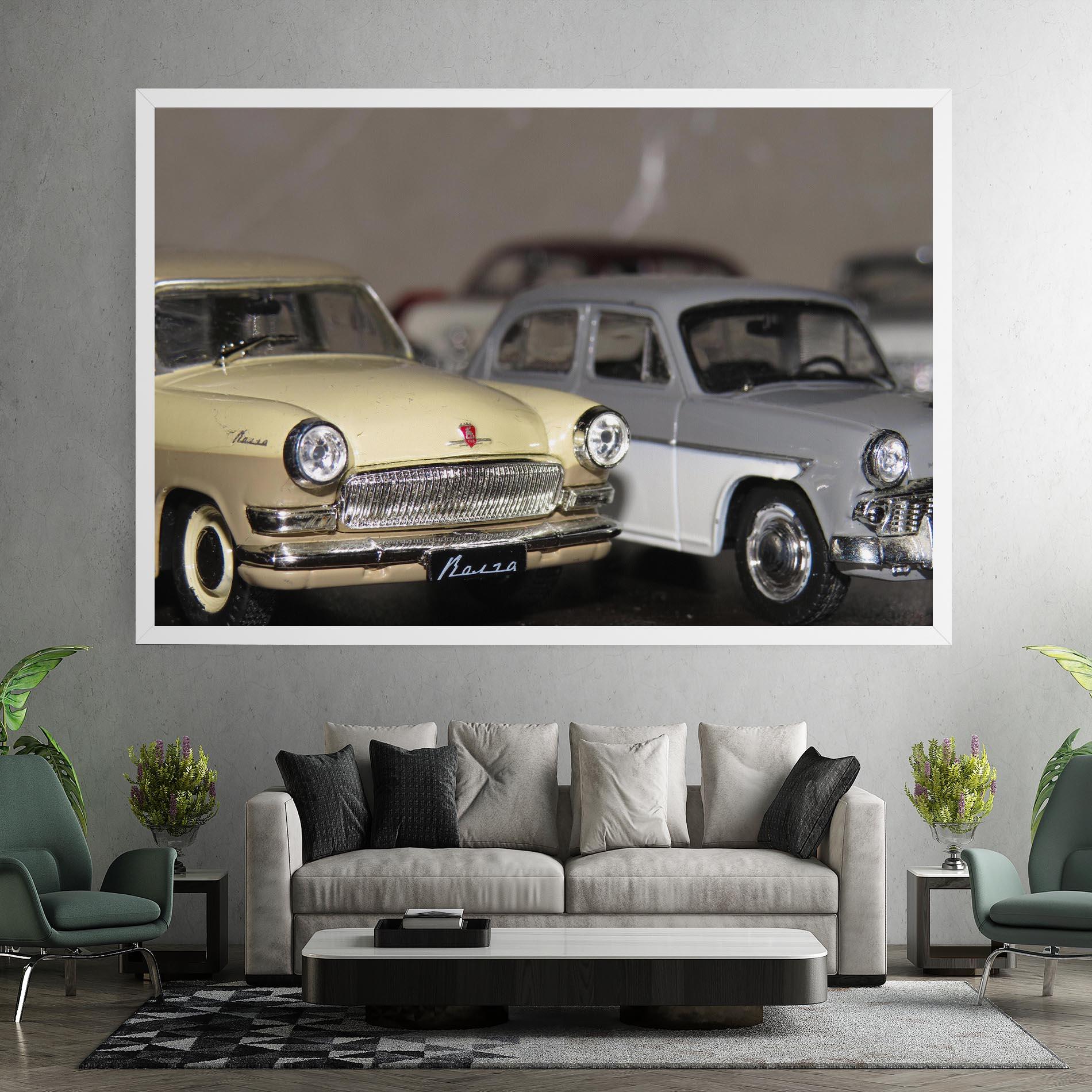 Vászonkép Cream Grey Car mockup 7