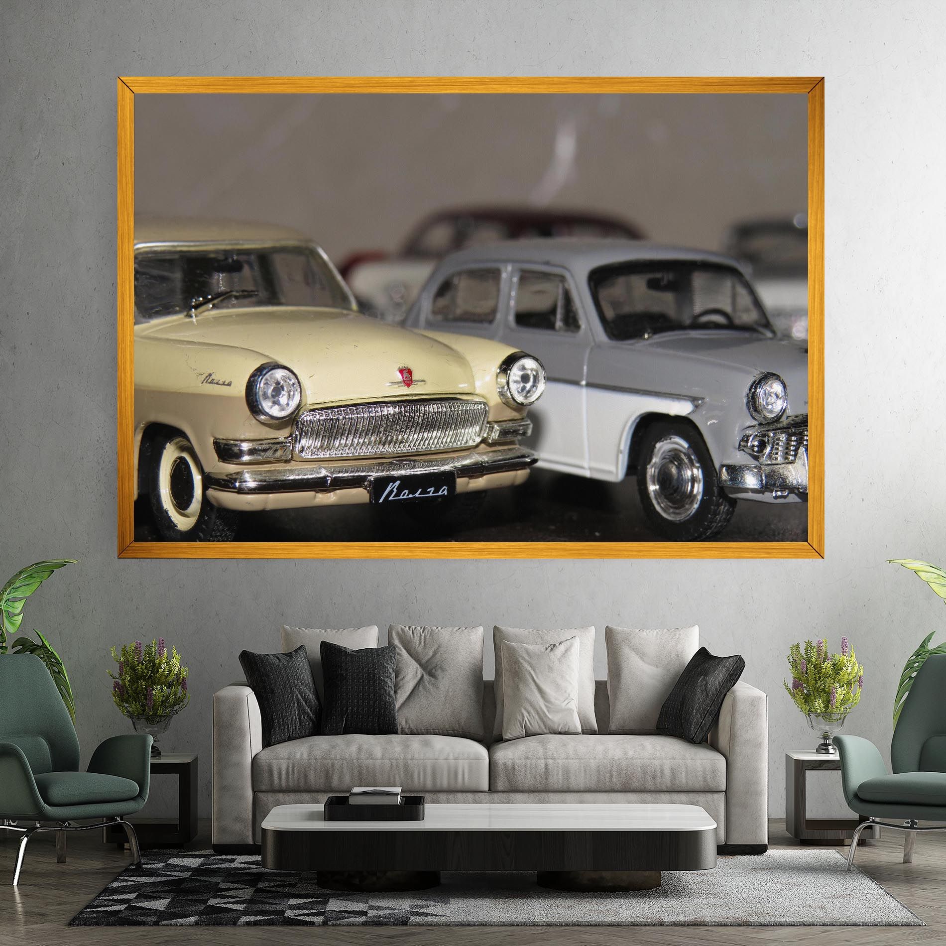 Cream Grey Car mockup 7