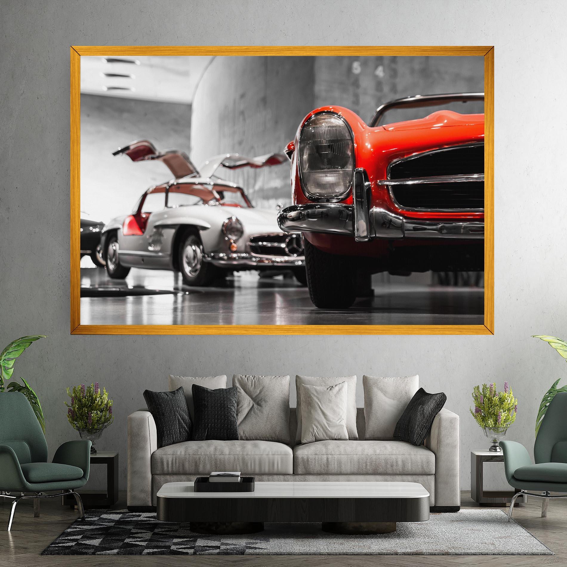 Vászonkép Vintage Red White mockup 7