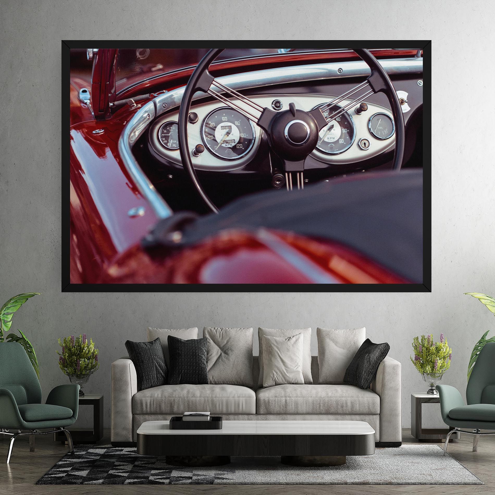 Classic Red Car mockup 7