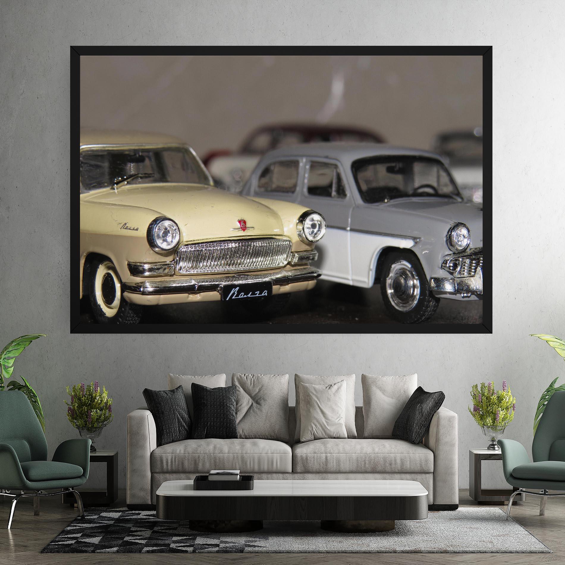 Vászonkép Cream Grey Car mockup 7