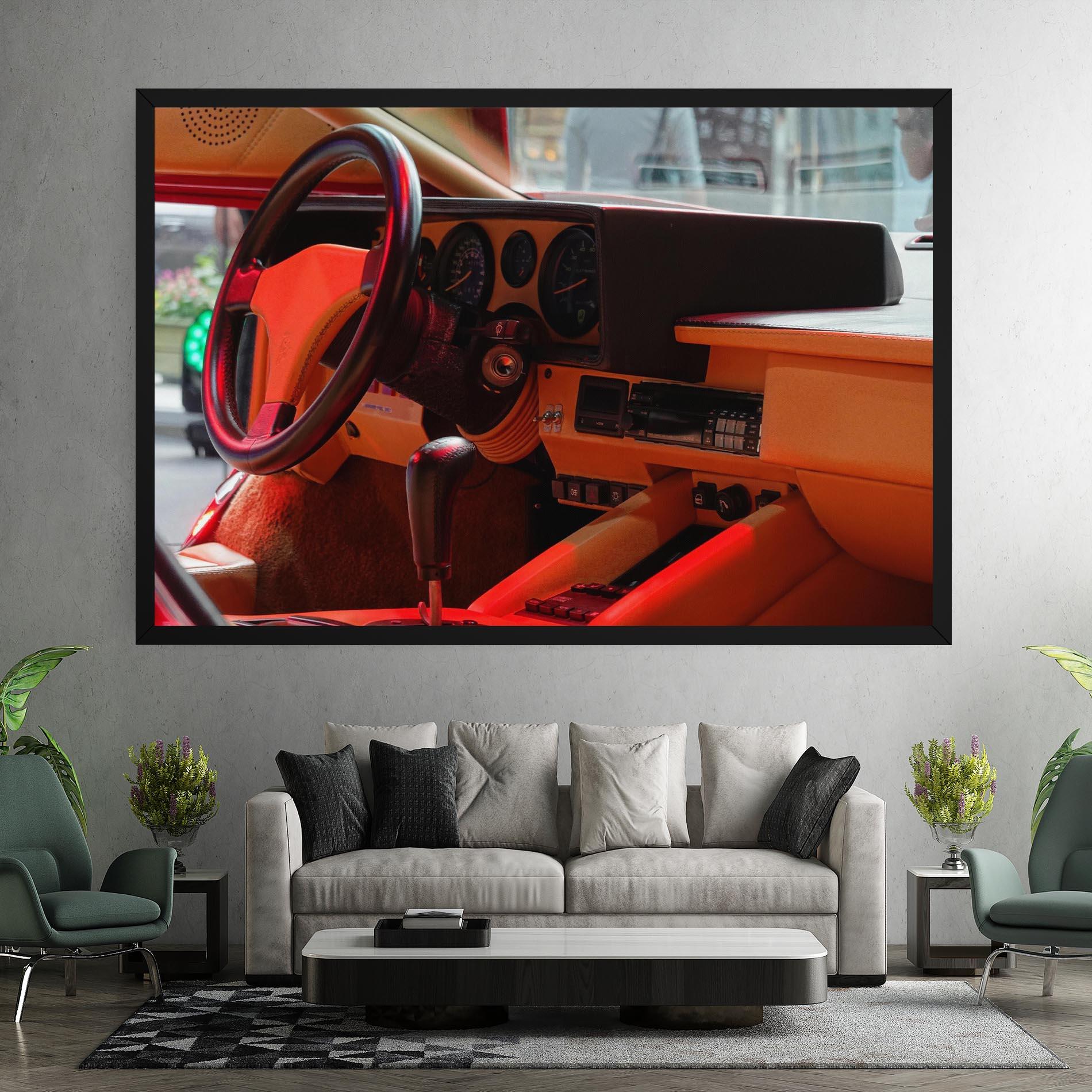 Vászonkép Orange Black Car mockup 7
