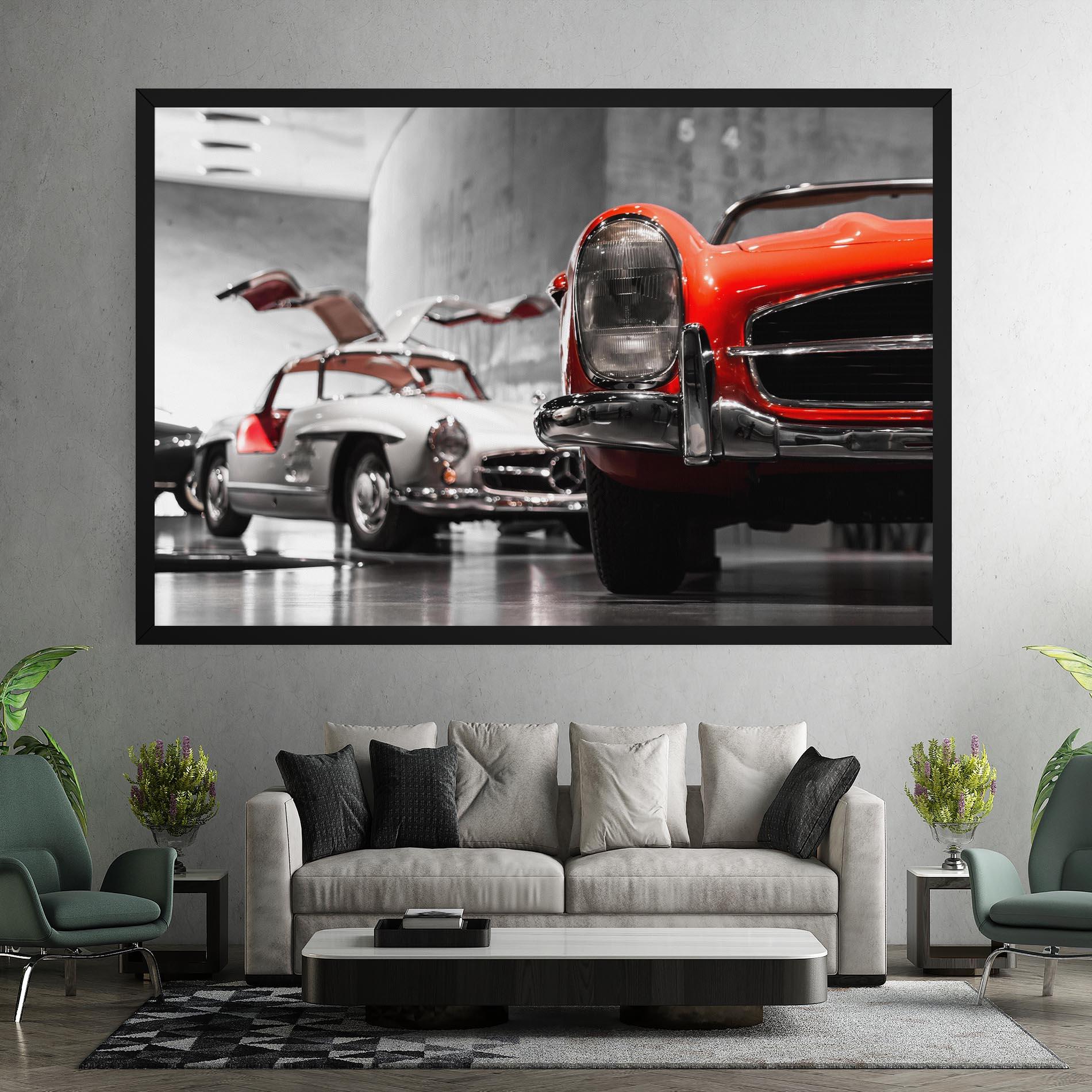 Vászonkép Vintage Red White mockup 7