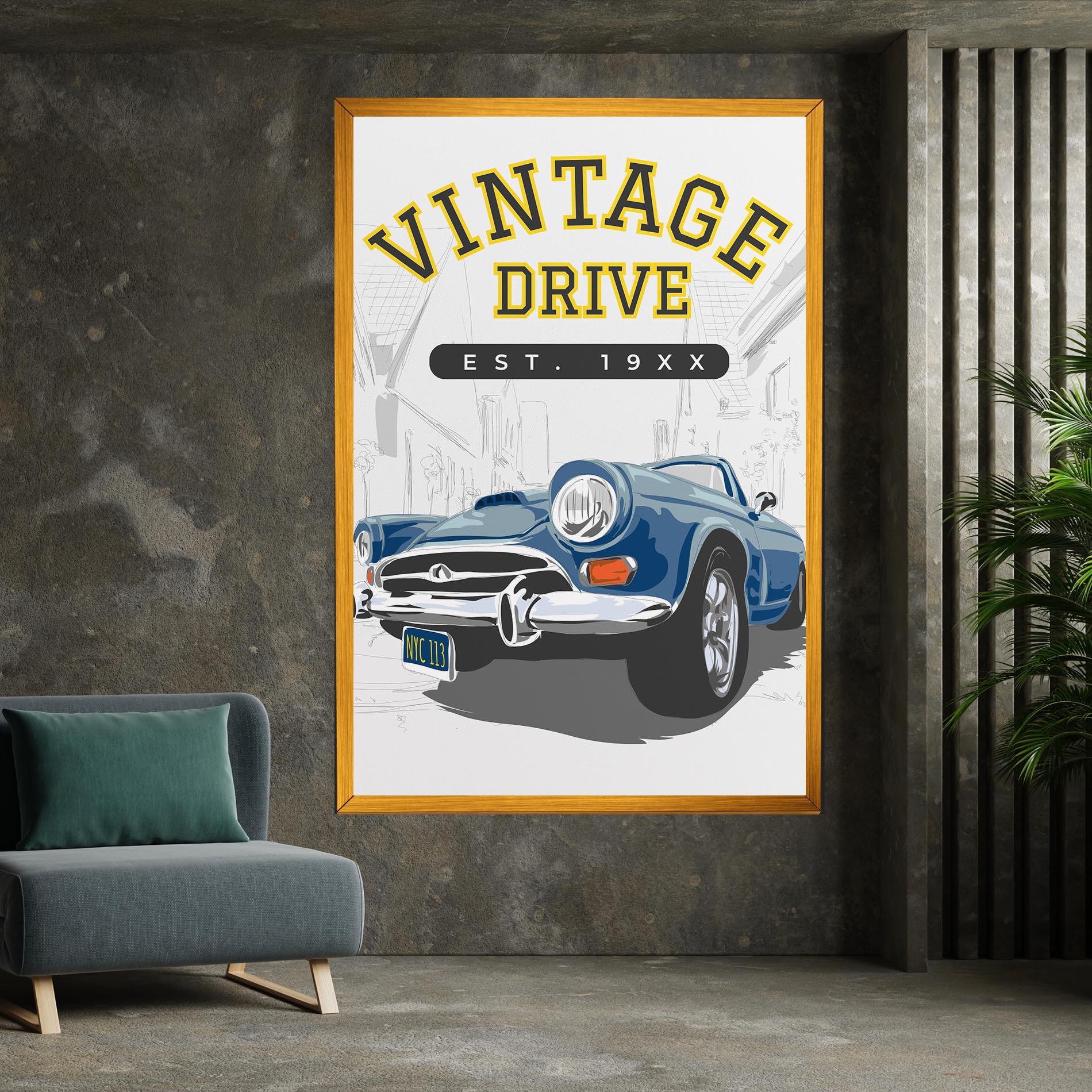 Vászonkép Vintage Drive mockup 7