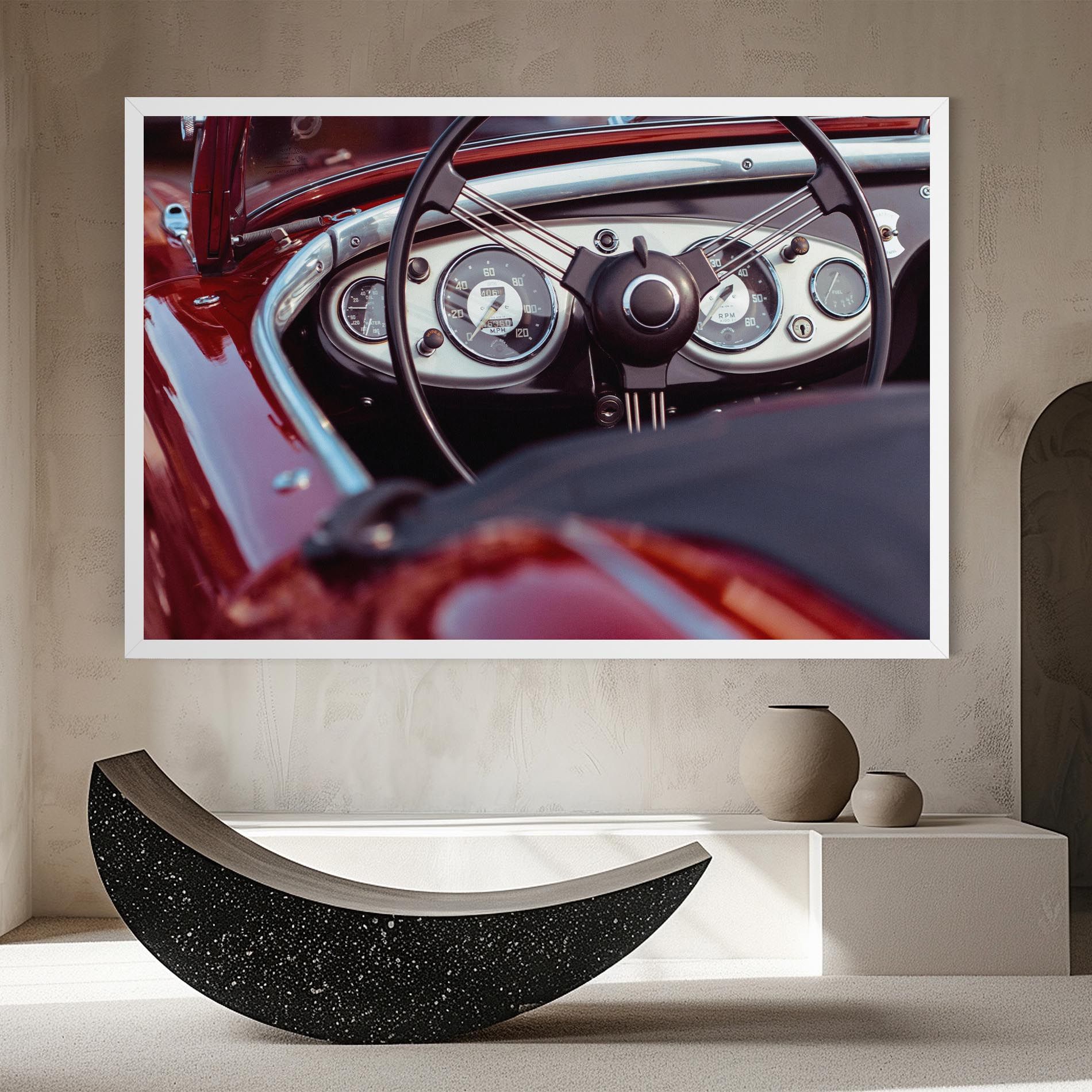 Classic Red Car mockup 8