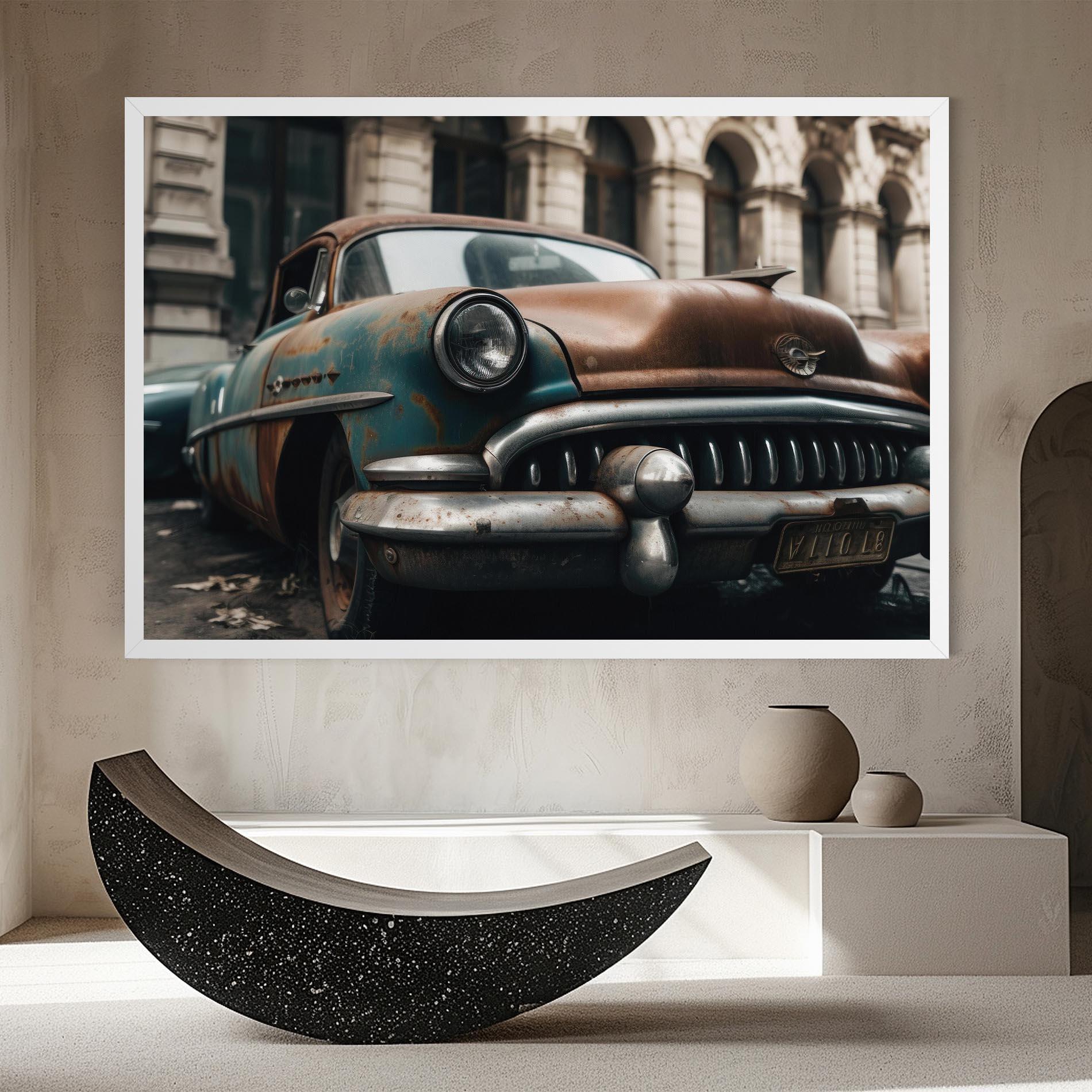 Vászonkép Old Brown Car mockup 8