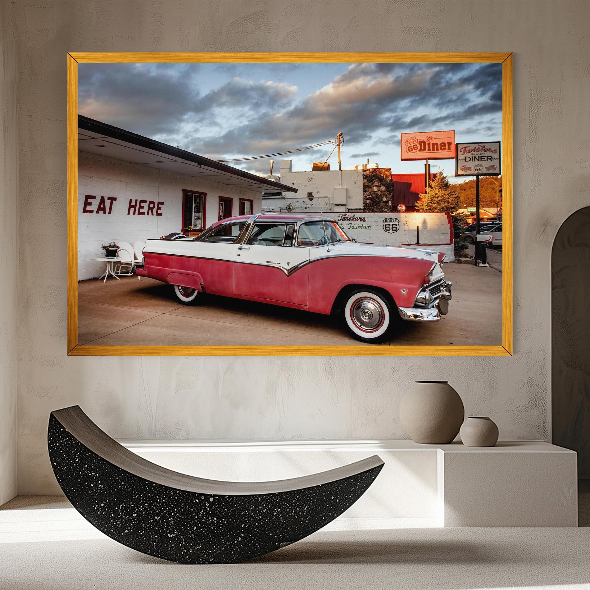 Vászonkép Cloud Old Car mockup 8