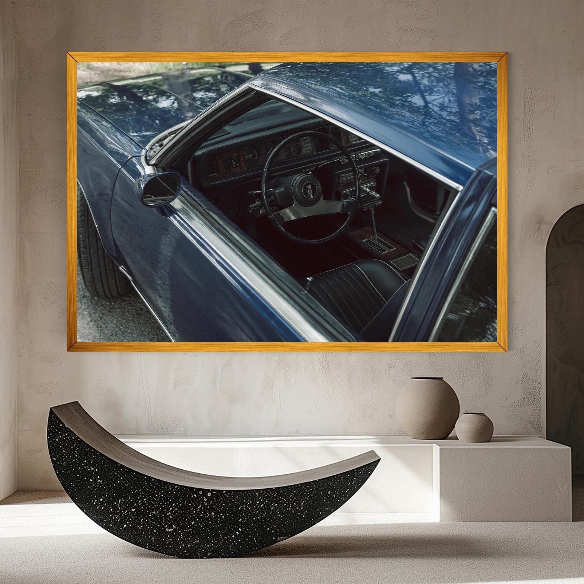 Old Blue Car mockup 8