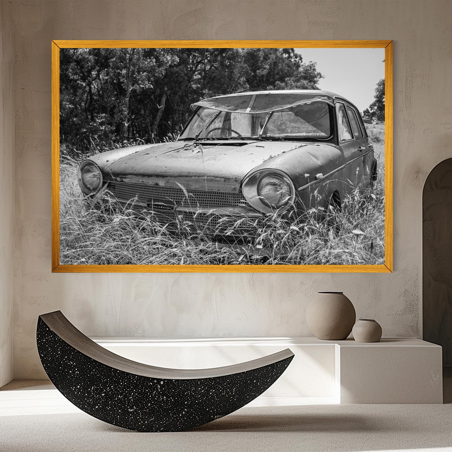 Vászonkép Old Field Car mockup 8