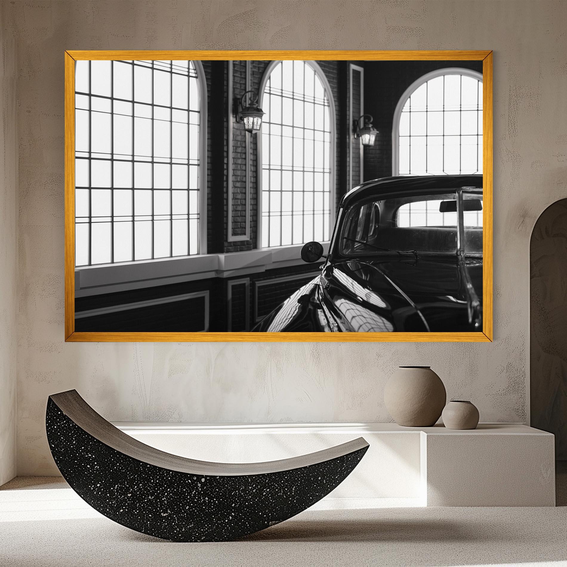 Vászonkép Window Old Car mockup 8