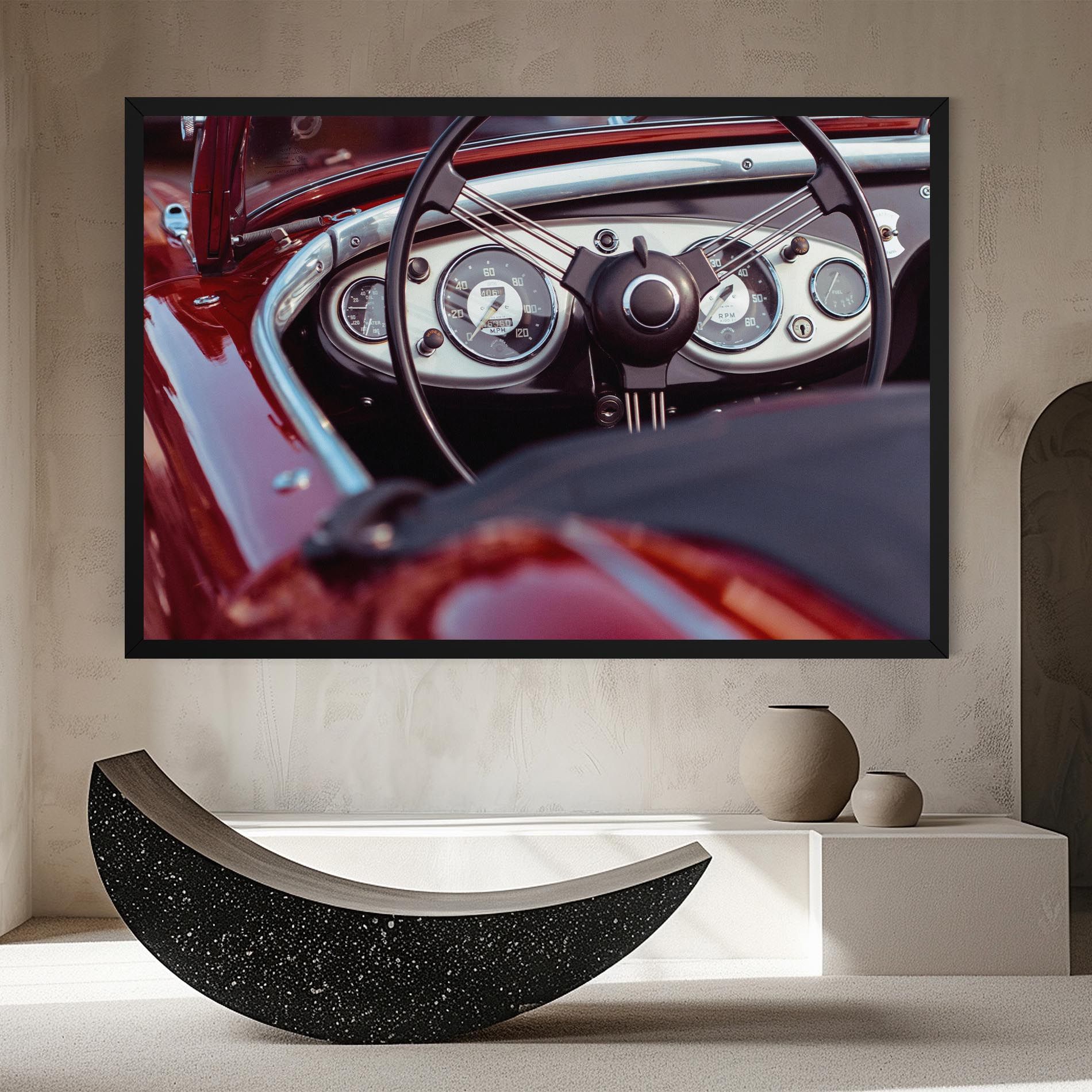 Classic Red Car mockup 8