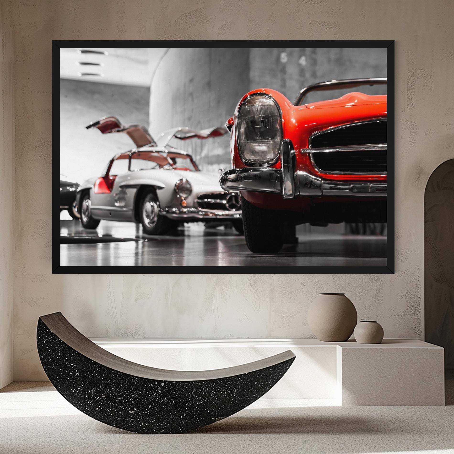 Vászonkép Vintage Red White mockup 8