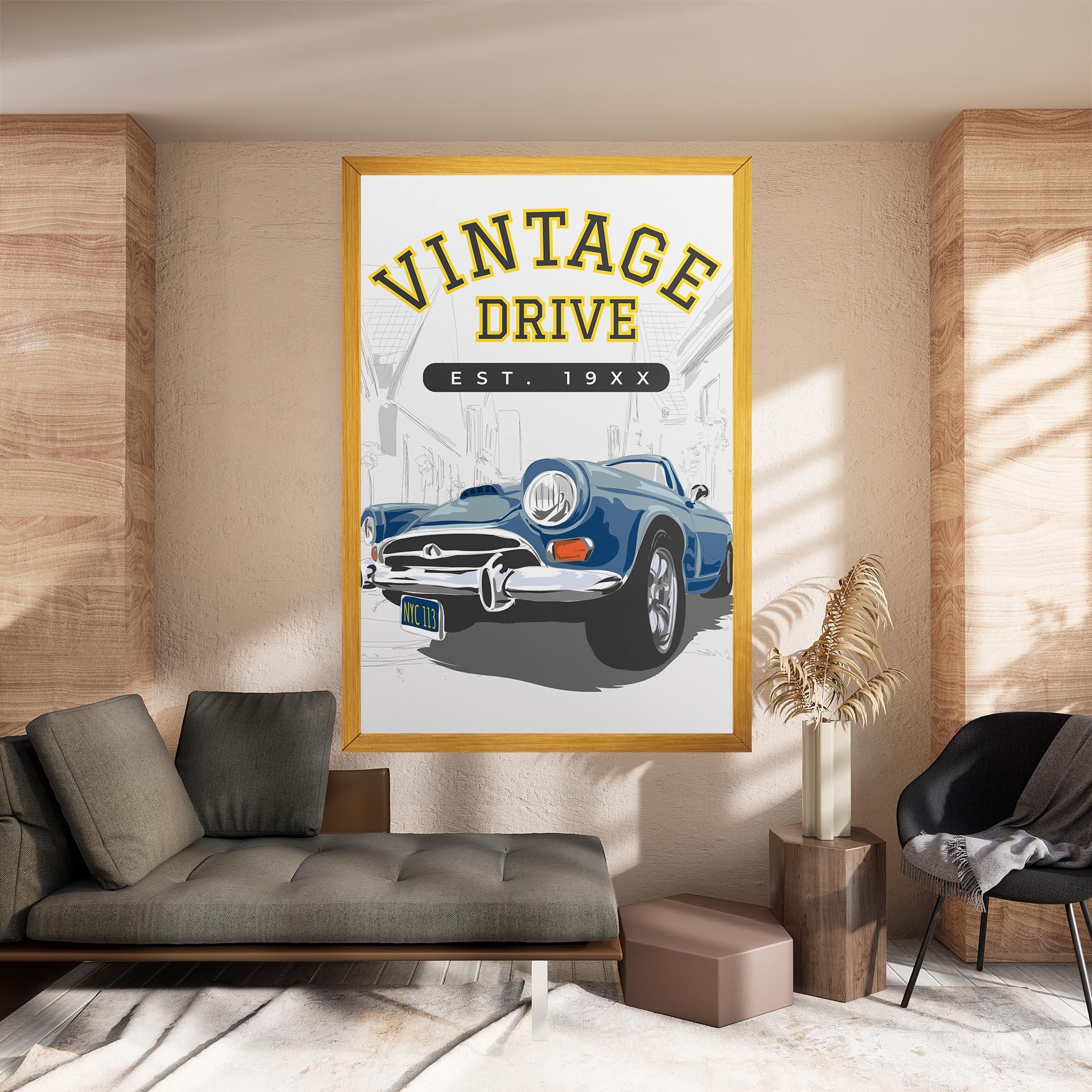 Vászonkép Vintage Drive mockup 8
