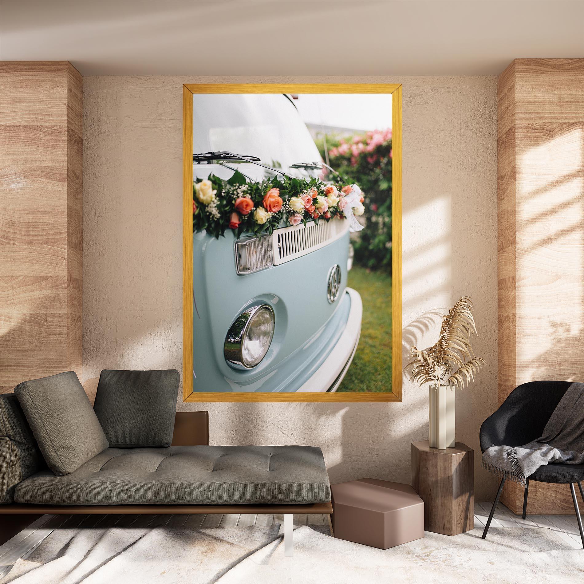 Vászonkép Vintage Rose Van mockup 8