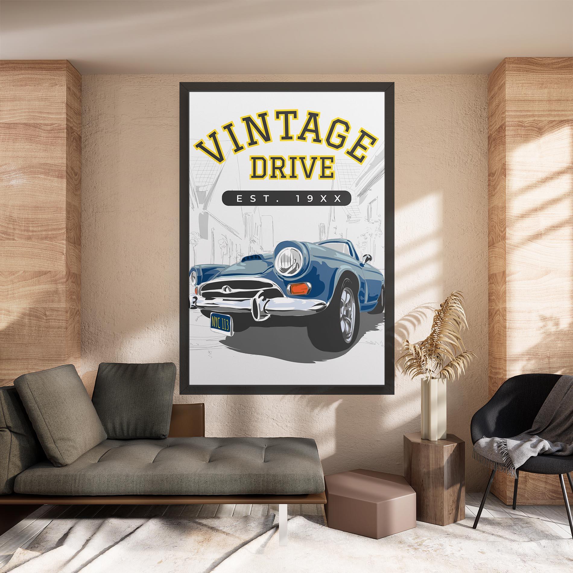 Vászonkép Vintage Drive mockup 8