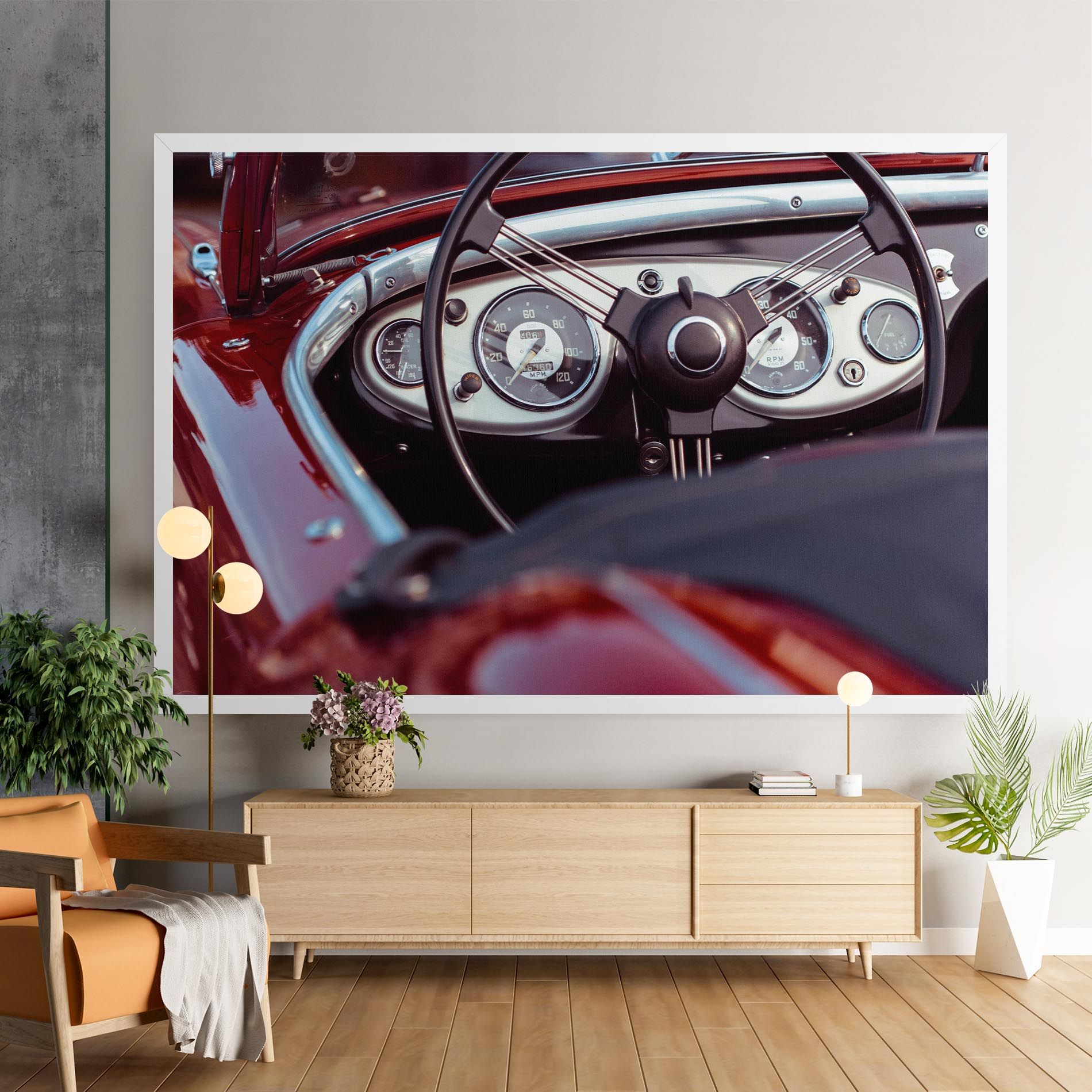 Classic Red Car mockup 9