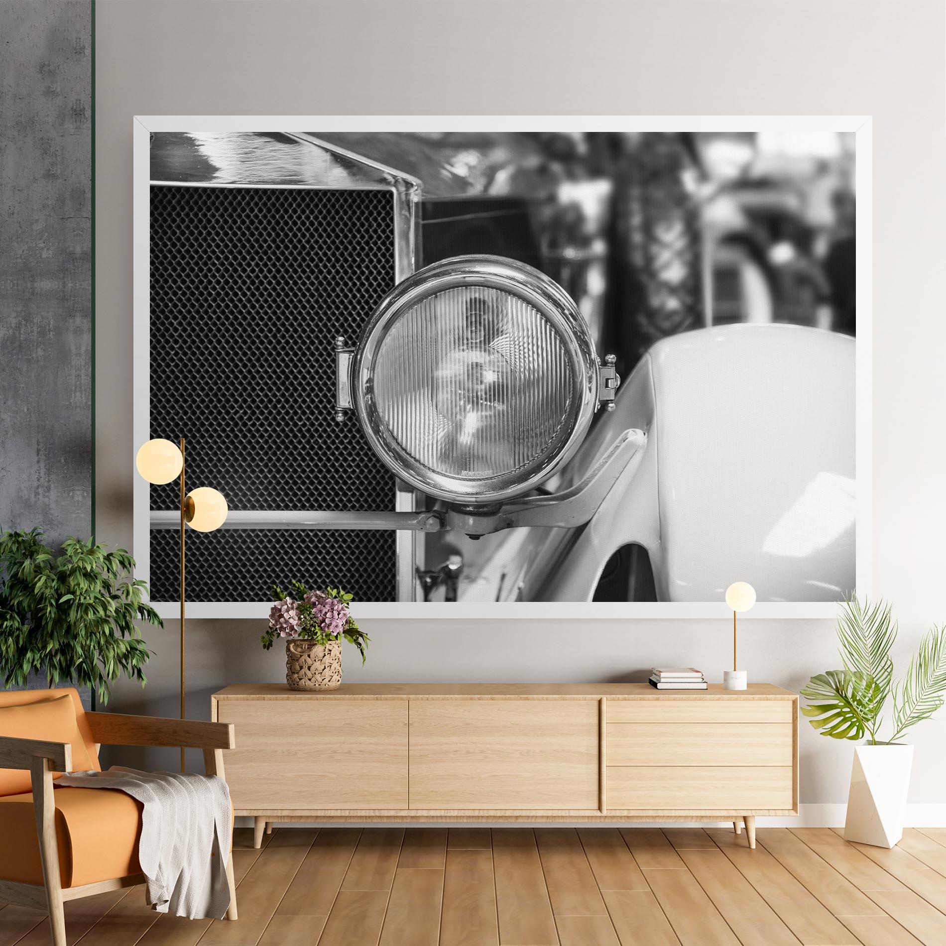 Vászonkép Closeup Grey Car mockup 9