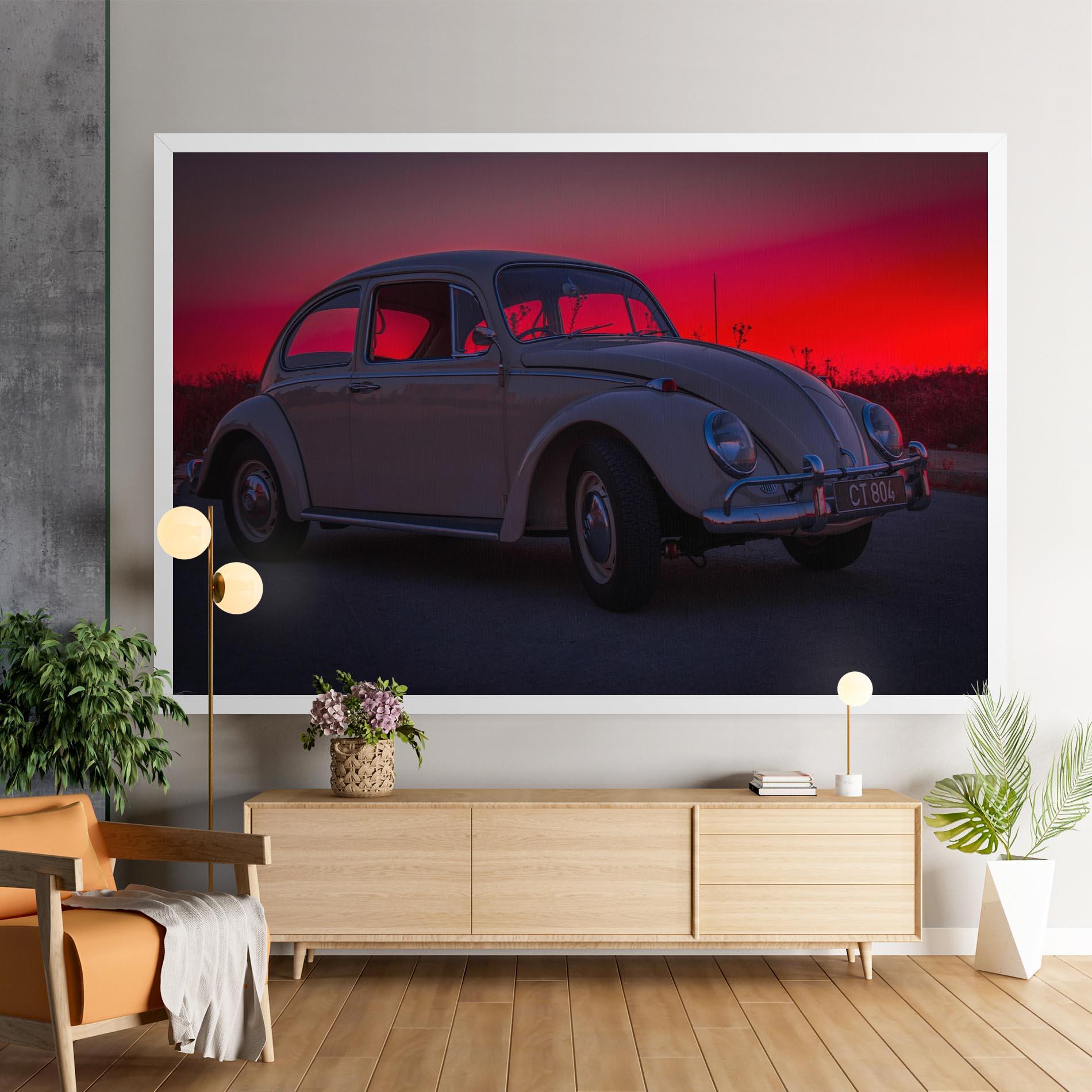 Vászonkép Old Car Sunset mockup 9