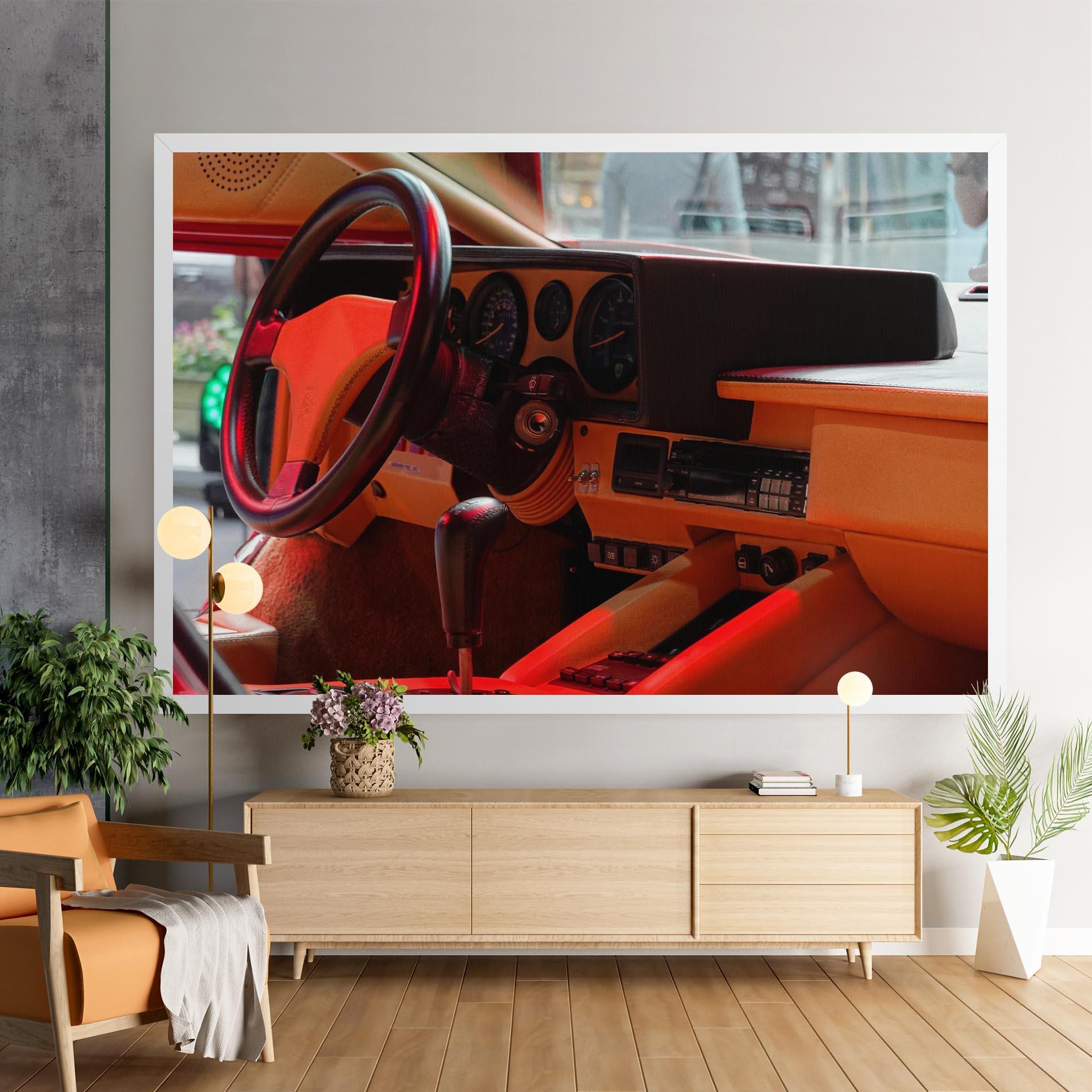 Vászonkép Orange Black Car mockup 9