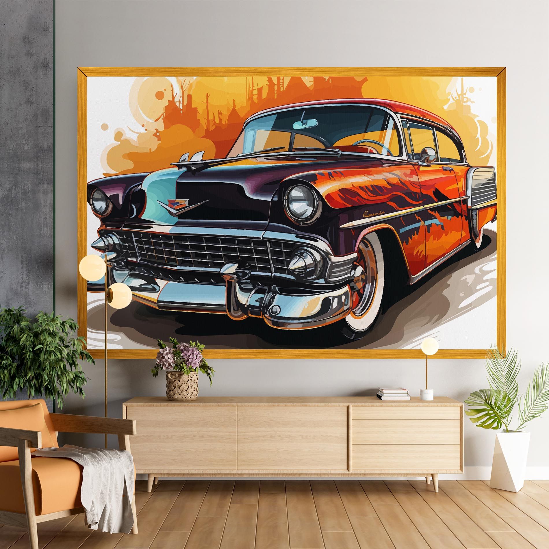 Cool Vintage Car mockup 9