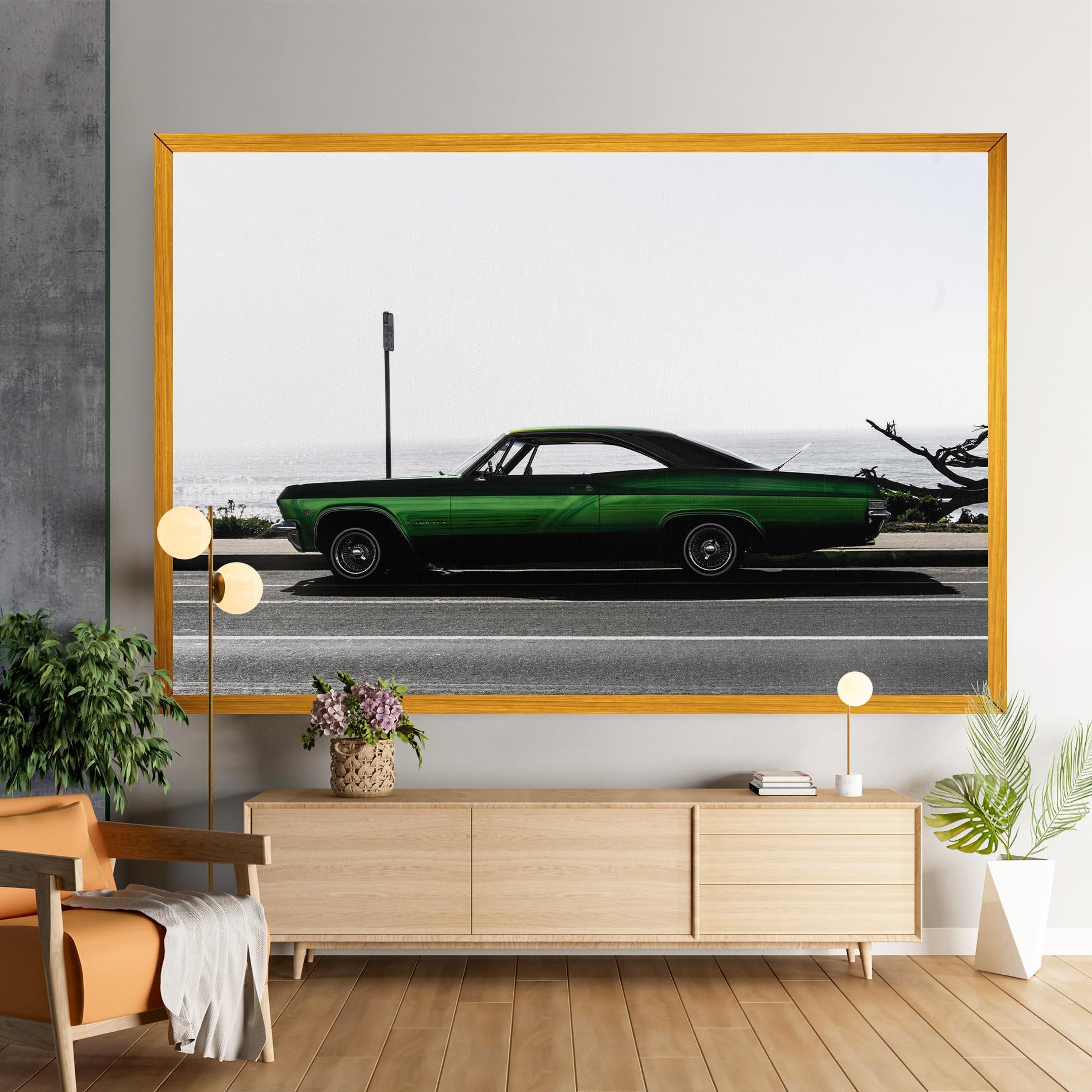 Vászonkép Nice Green Car mockup 9