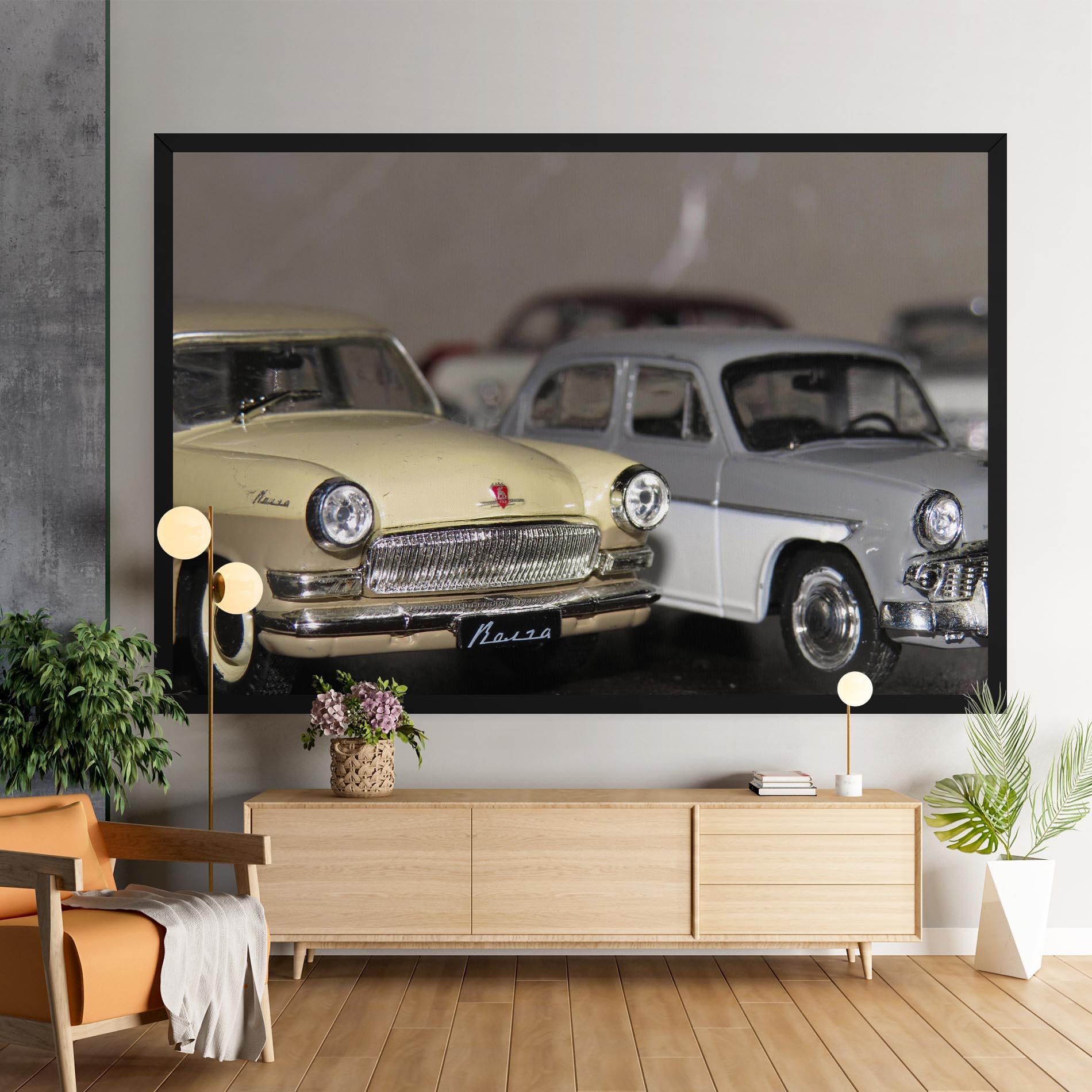 Vászonkép Cream Grey Car mockup 9