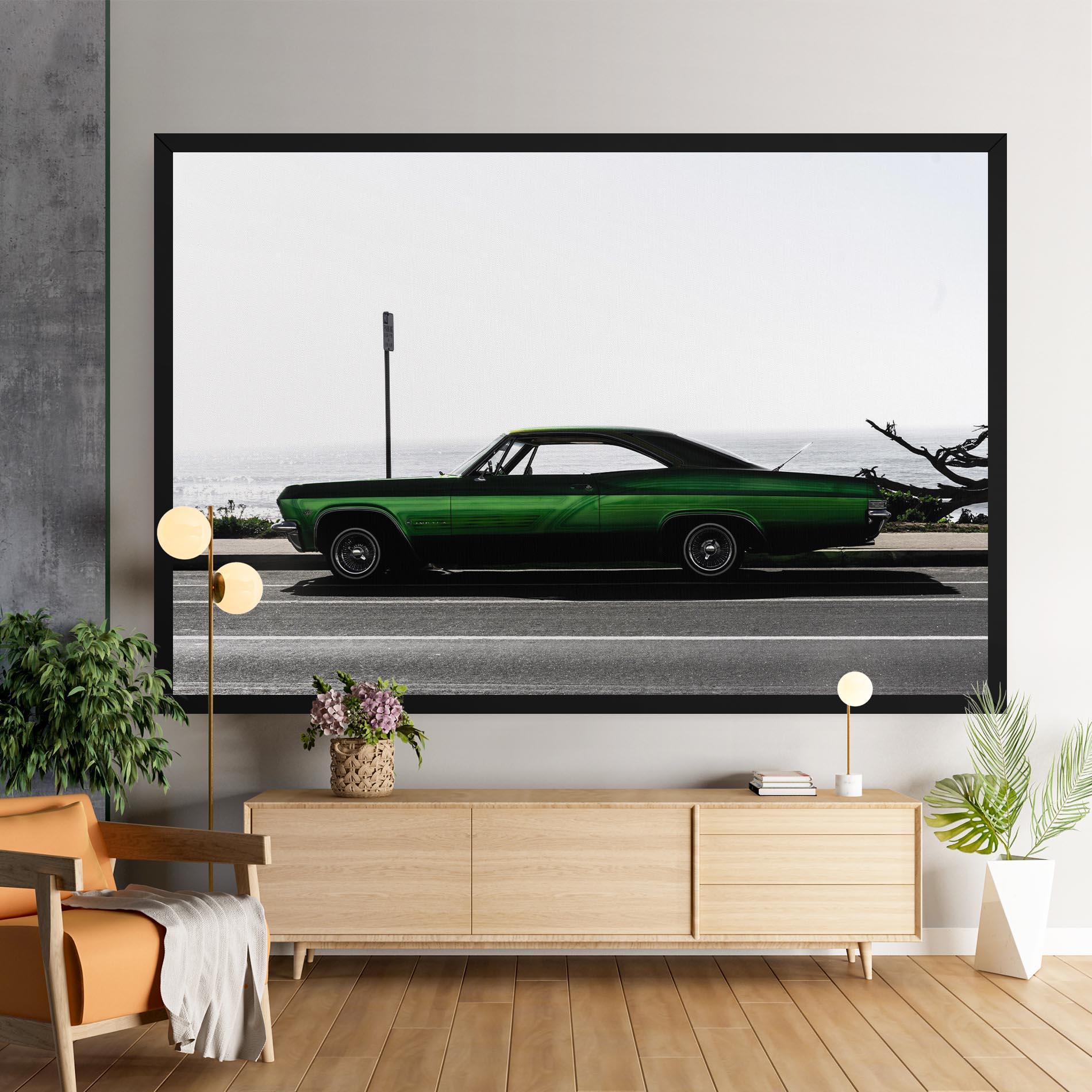 Vászonkép Nice Green Car mockup 9
