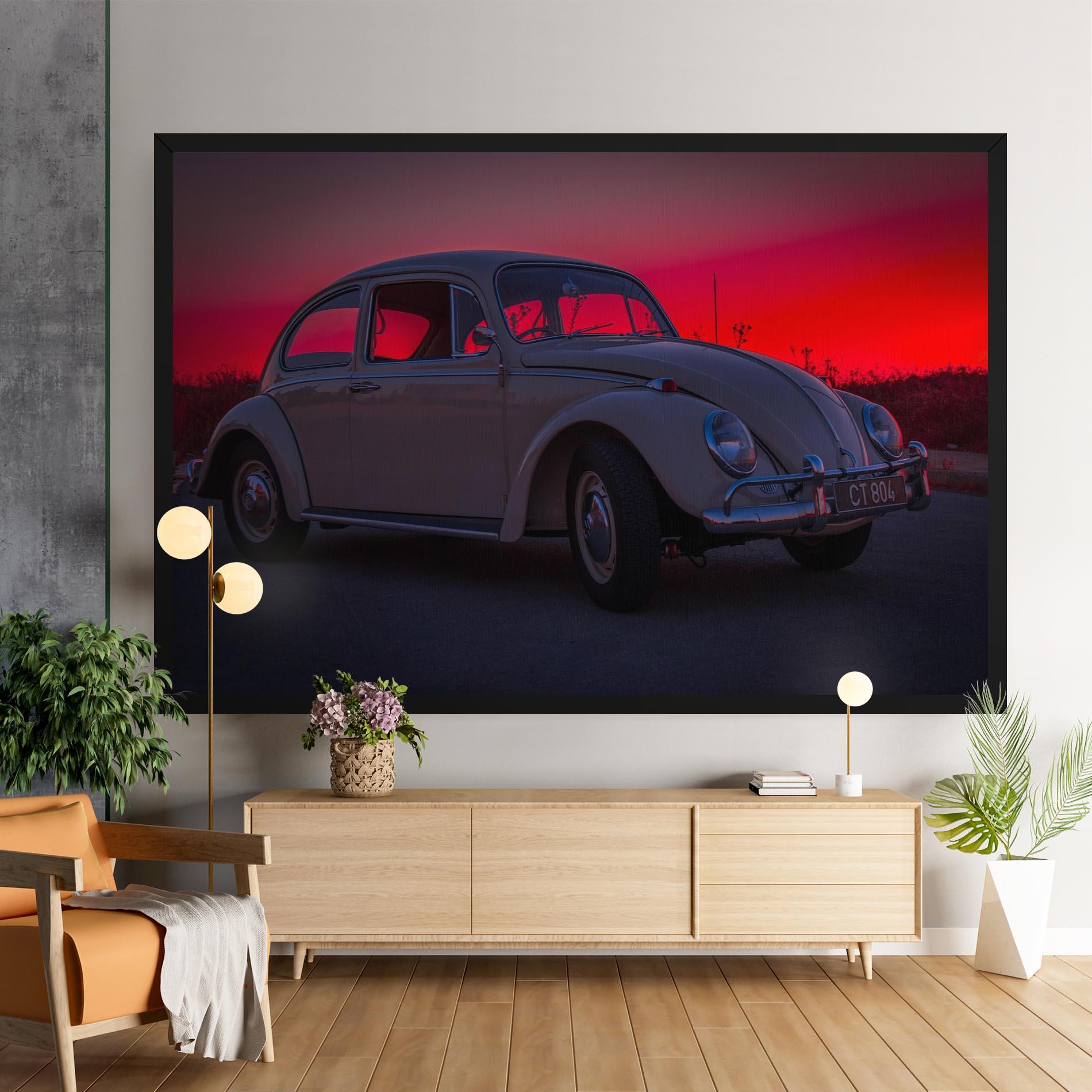 Vászonkép Old Car Sunset mockup 9