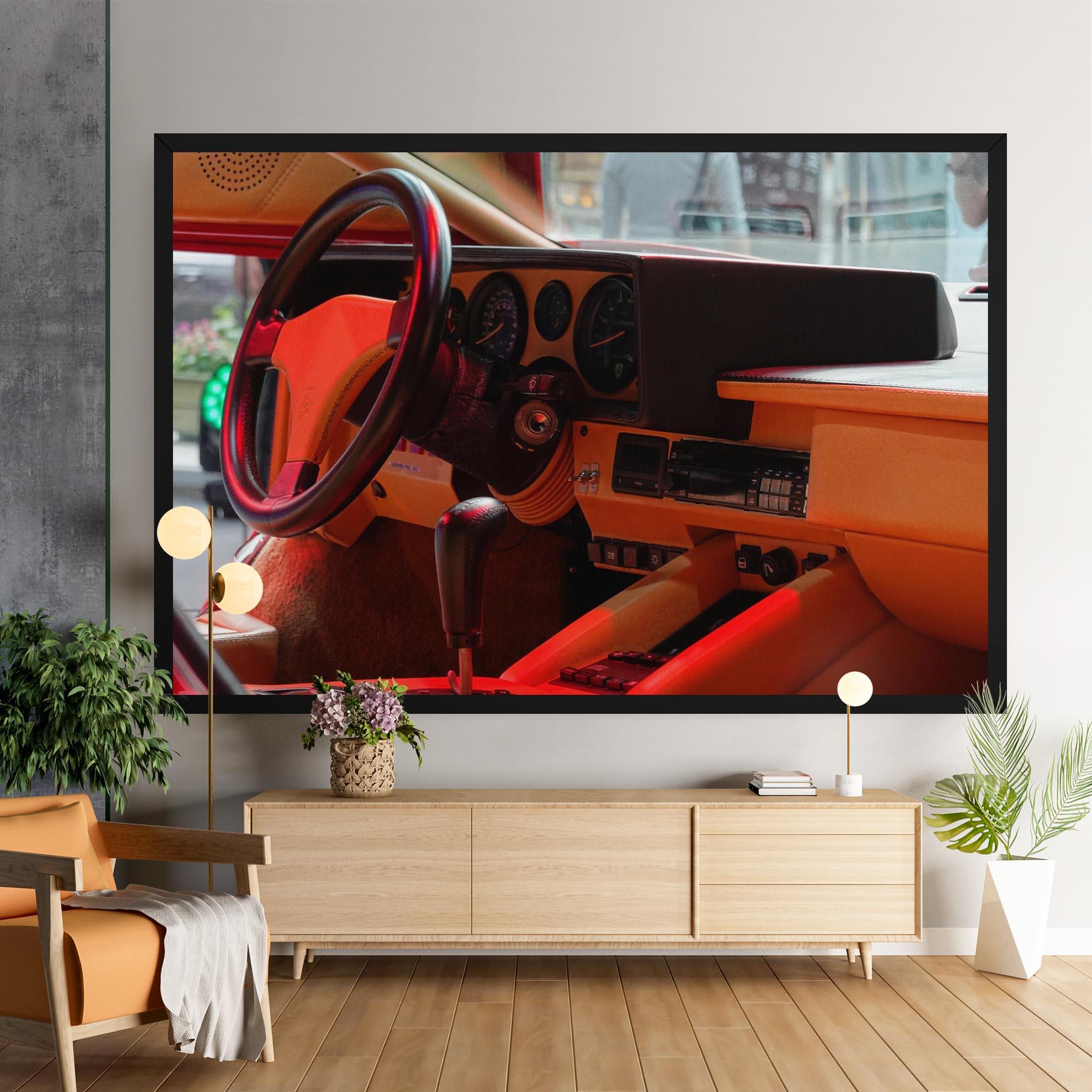 Vászonkép Orange Black Car mockup 9