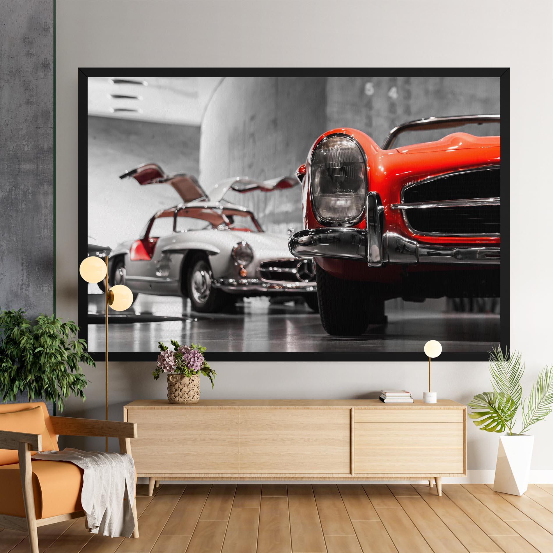 Vászonkép Vintage Red White mockup 9