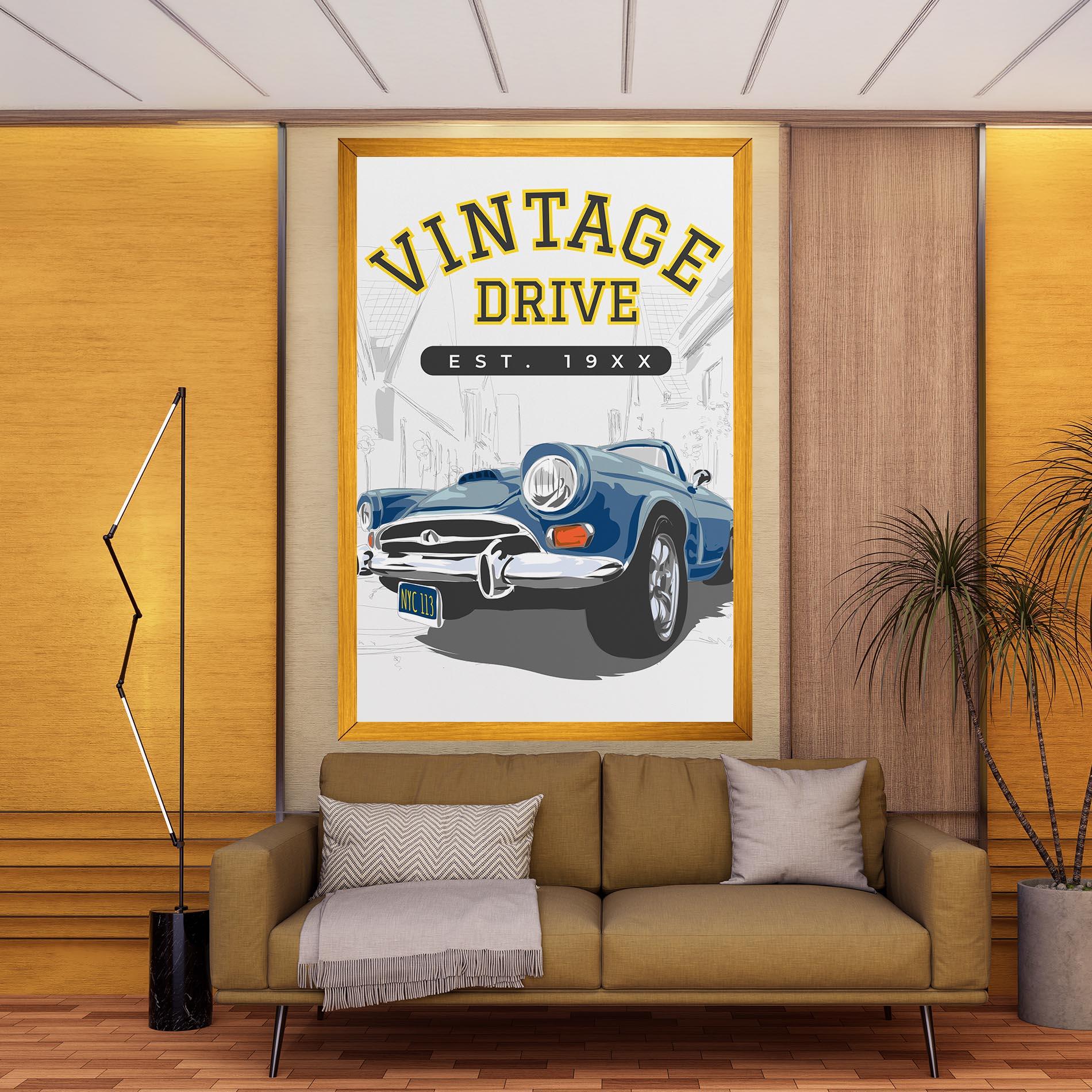 Vászonkép Vintage Drive mockup 9