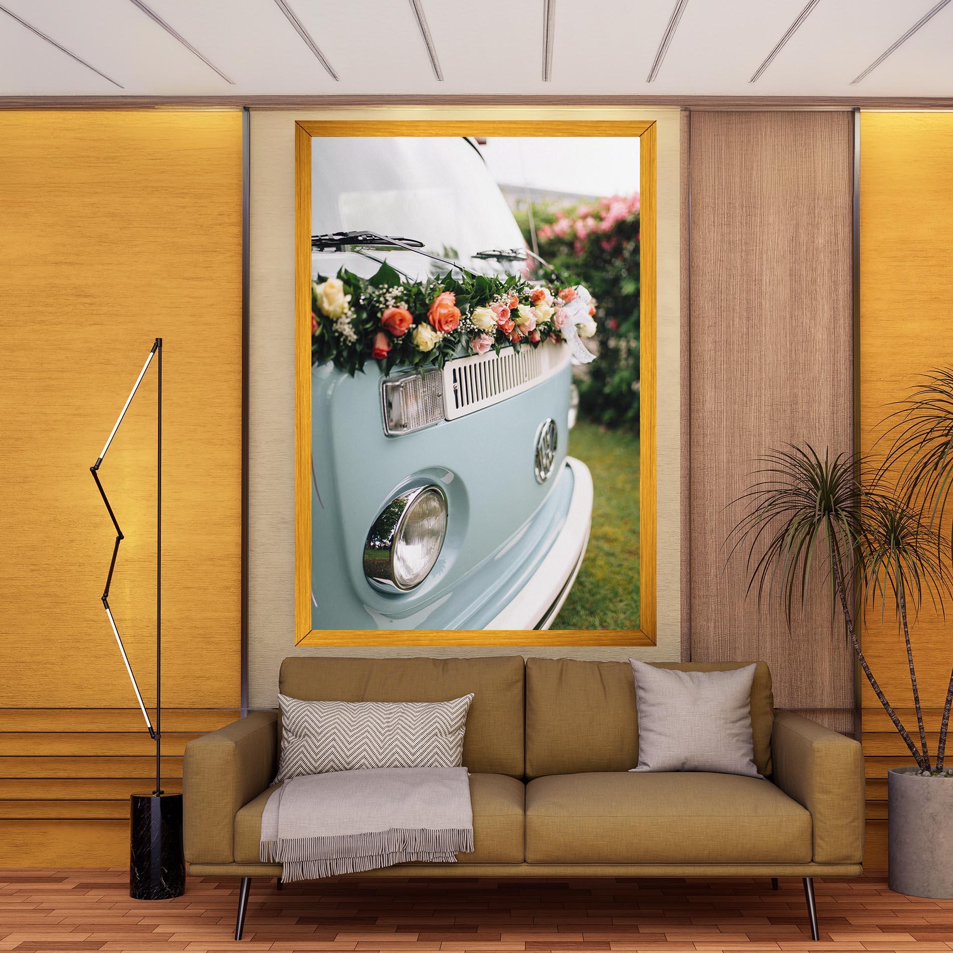 Vászonkép Vintage Rose Van mockup 9