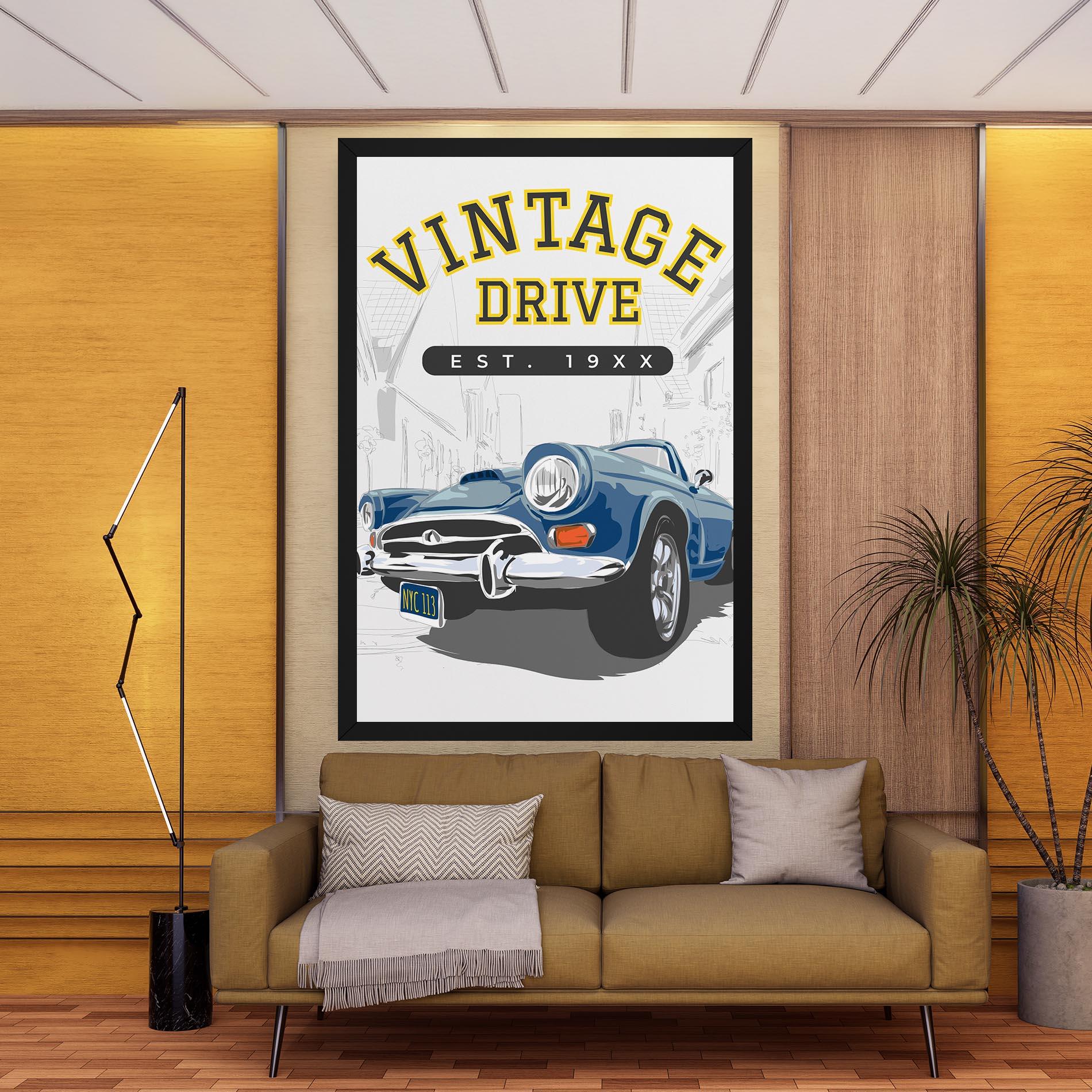 Vászonkép Vintage Drive mockup 9