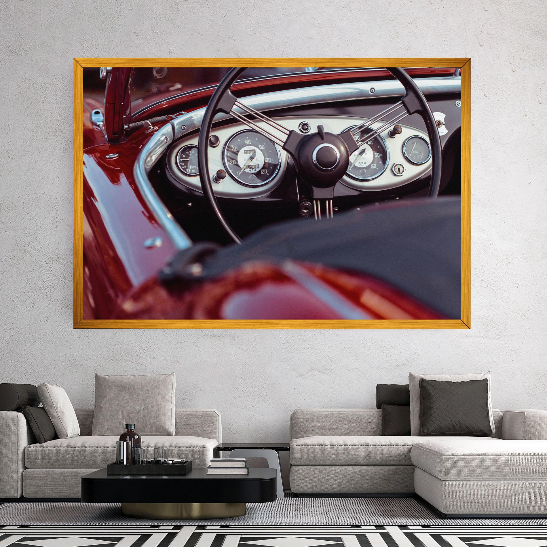 Vászonkép Classic Red Car mockup 2