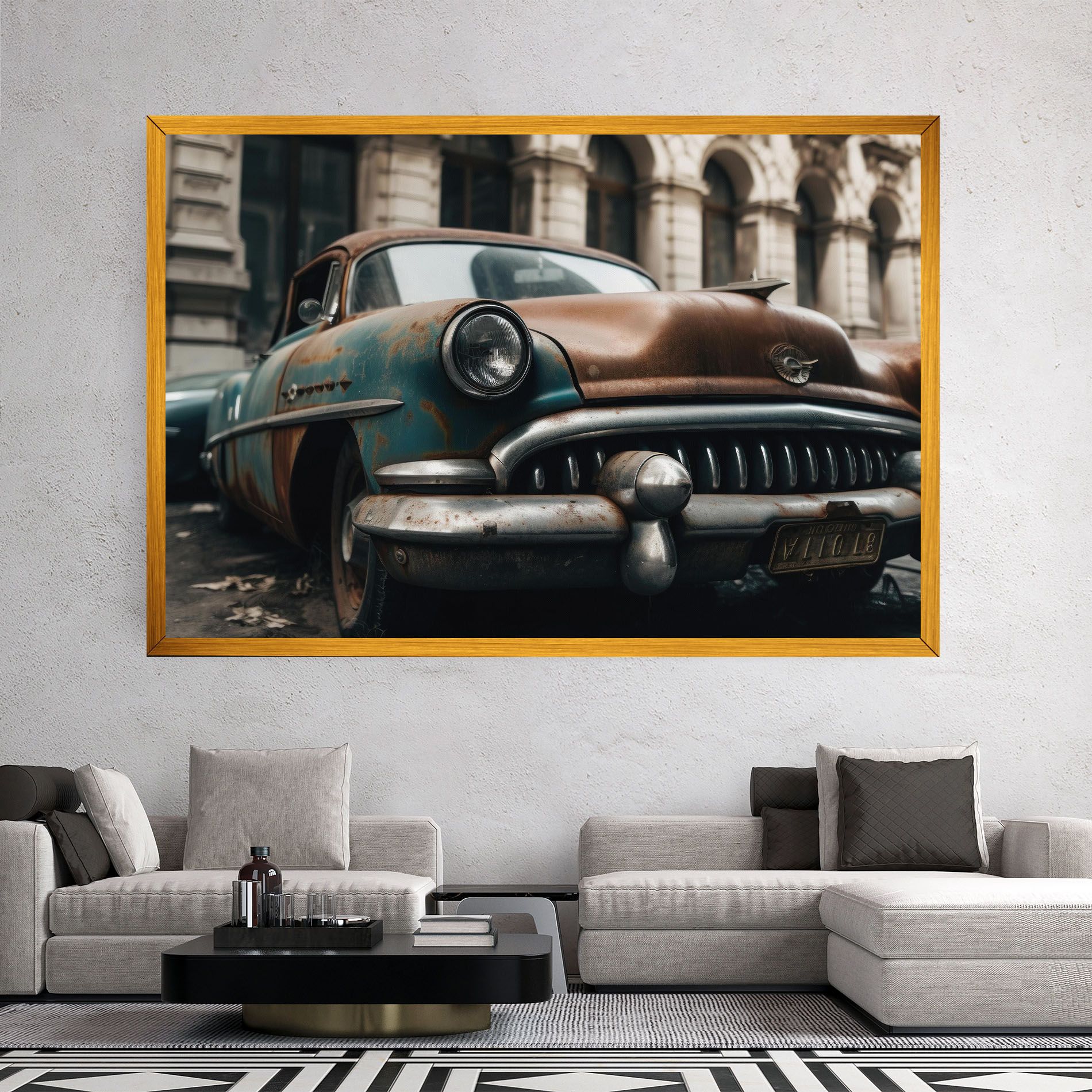 Old Brown Car mockup 2