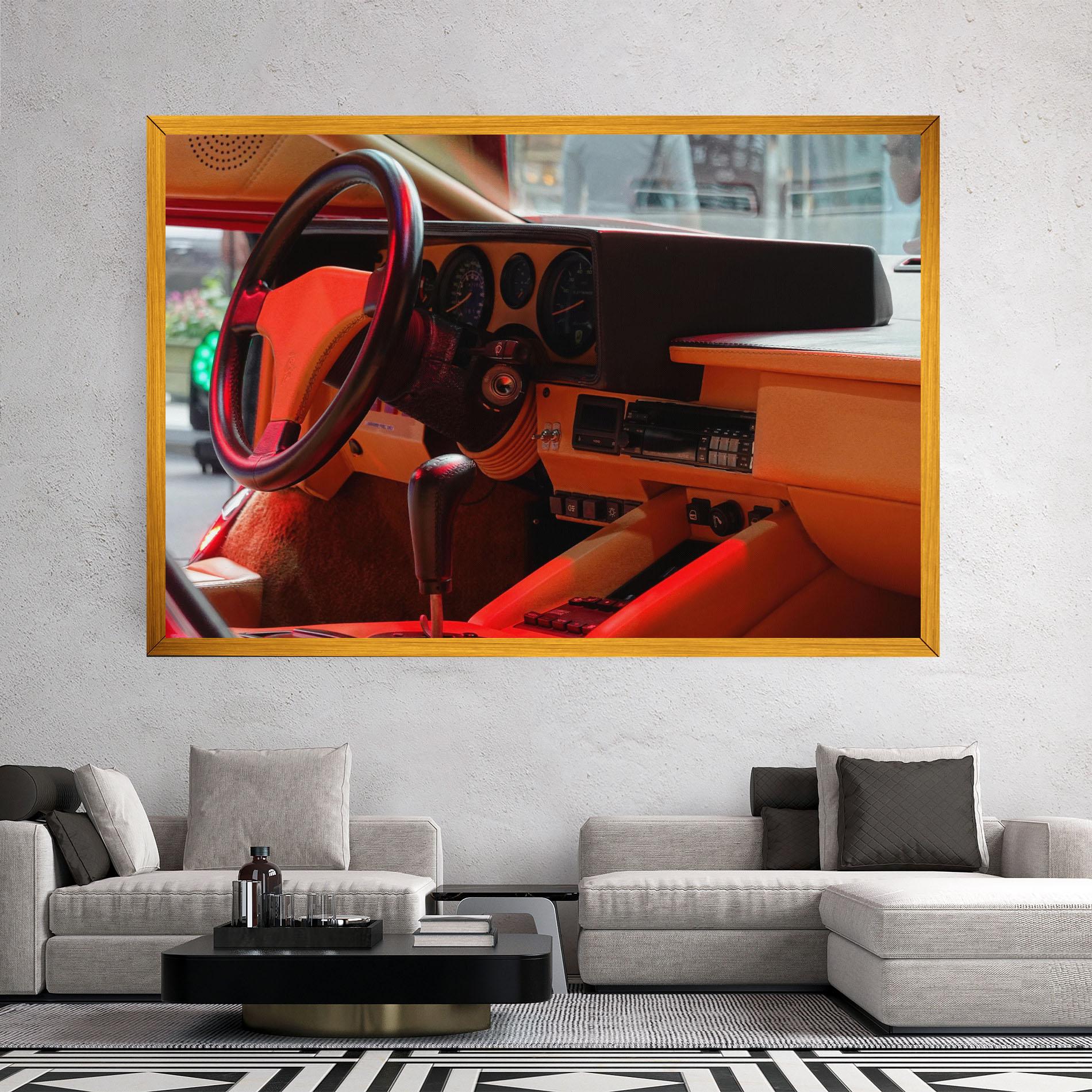 Vászonkép Orange Black Car mockup 2