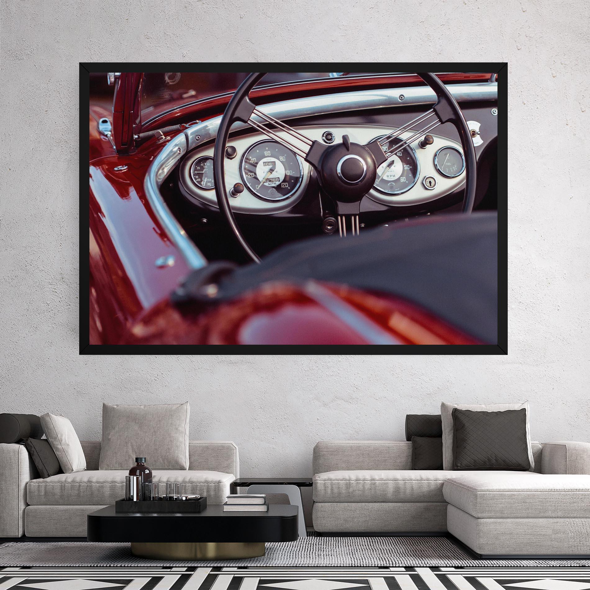 Vászonkép Classic Red Car mockup 2