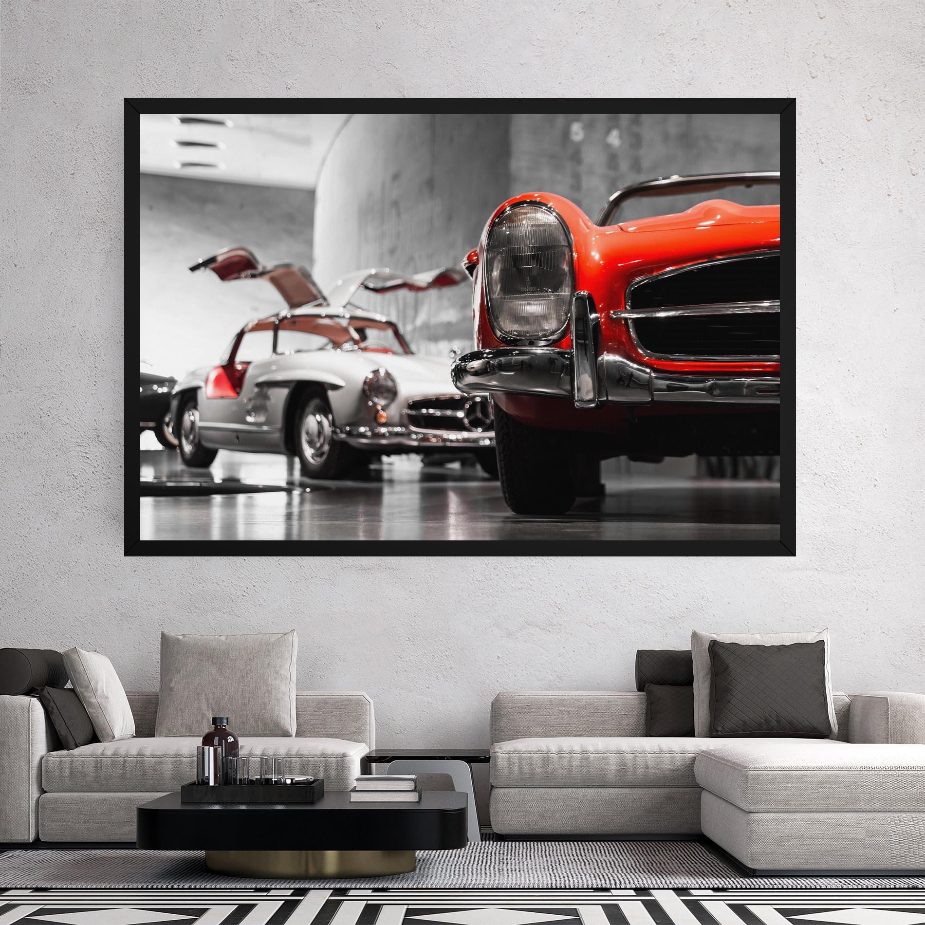 Vászonkép Vintage Red White mockup 2