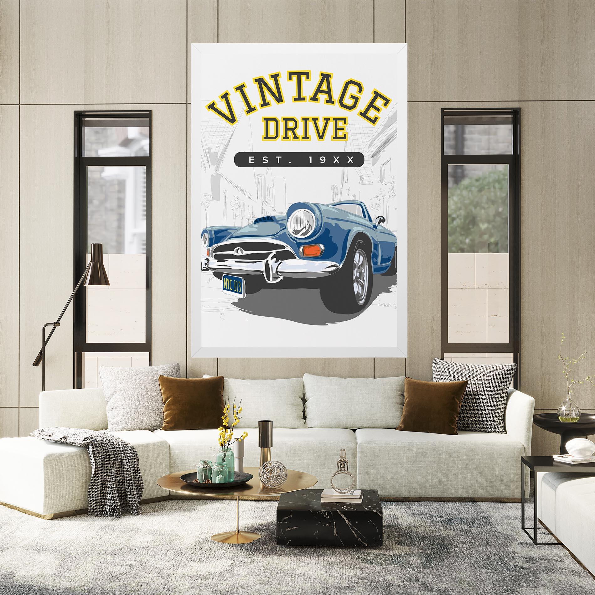 Vászonkép Vintage Drive mockup 2
