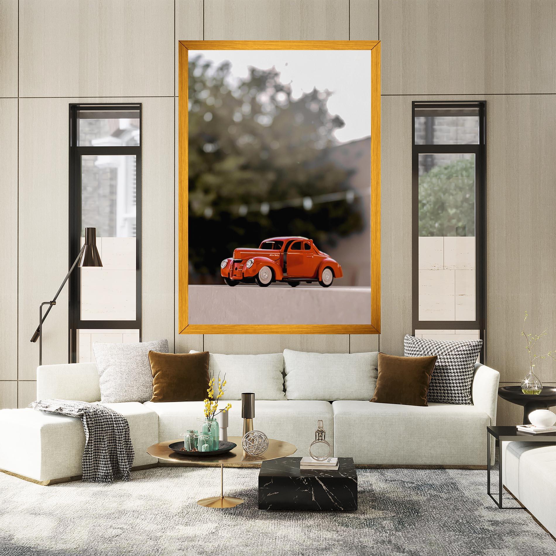 Vászonkép Orange Toy Car mockup 2