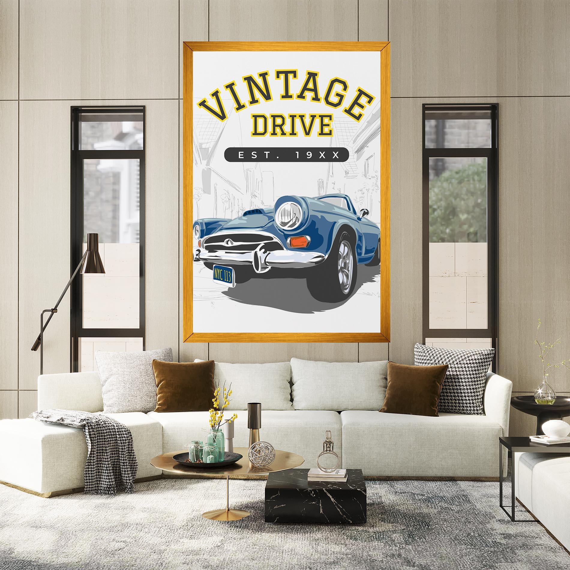 Vászonkép Vintage Drive mockup 2